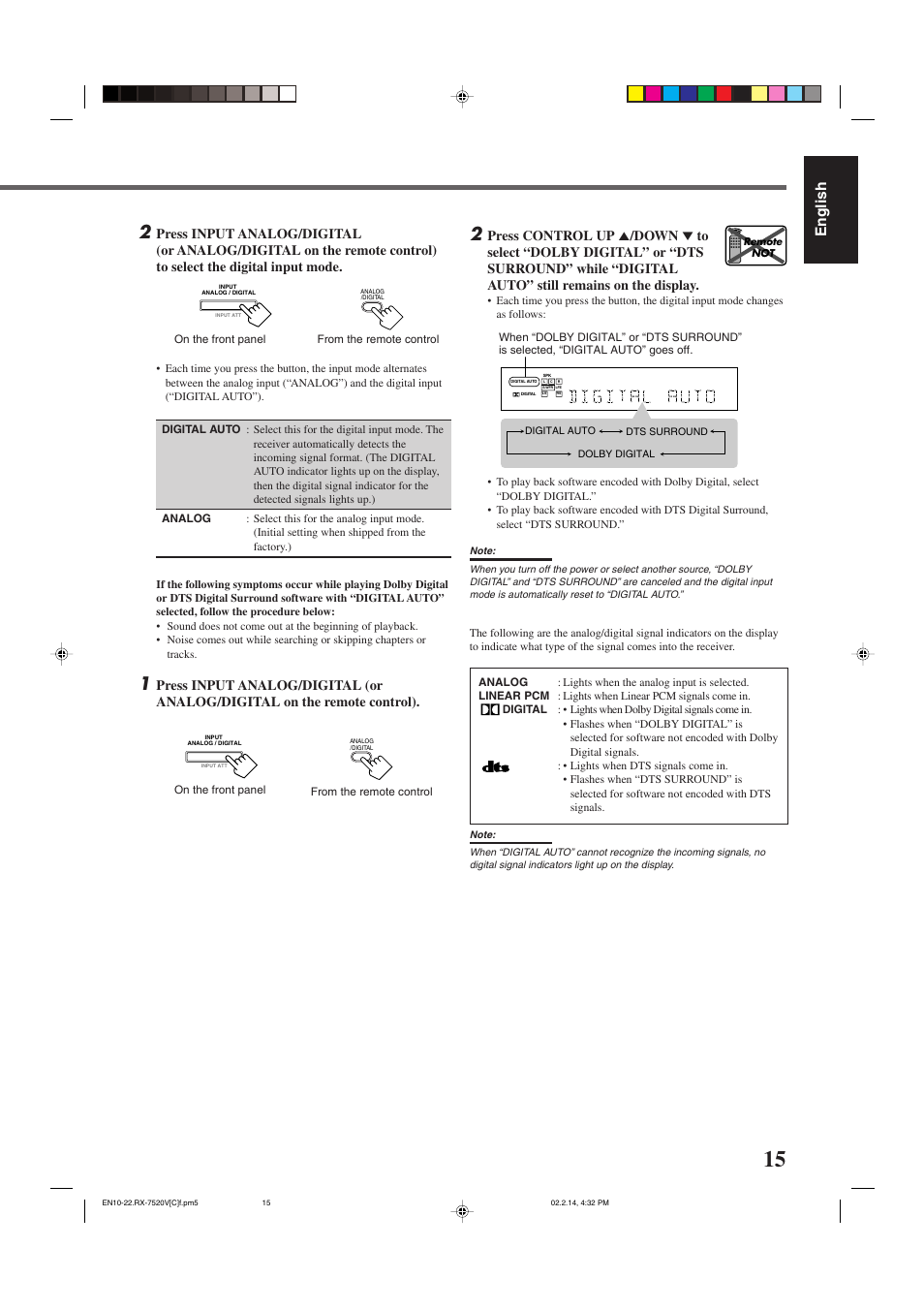 English | JVC RX-7520VBK User Manual | Page 18 / 46