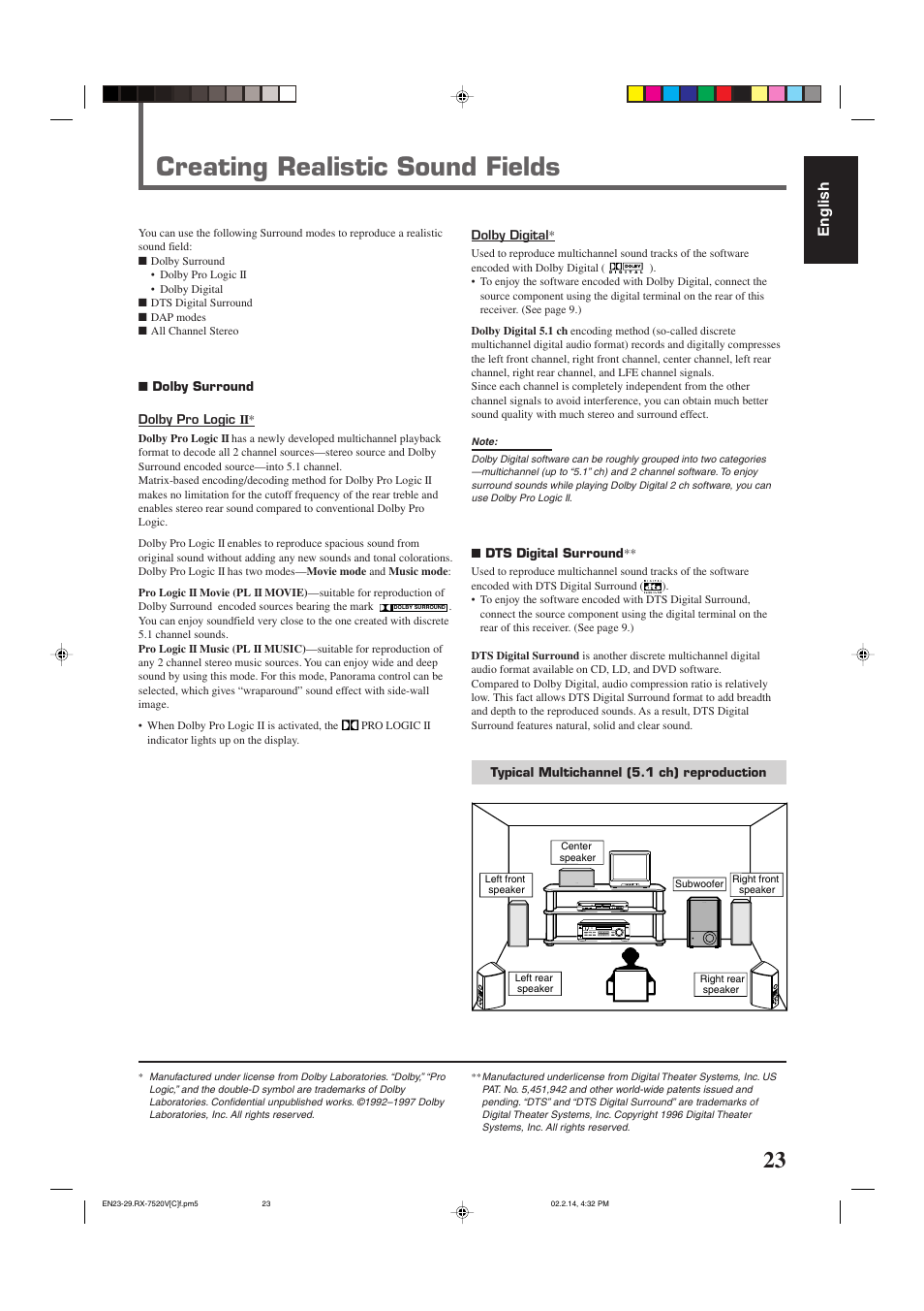 Creating realistic sound fields | JVC RX-7520VBK User Manual | Page 26 / 46