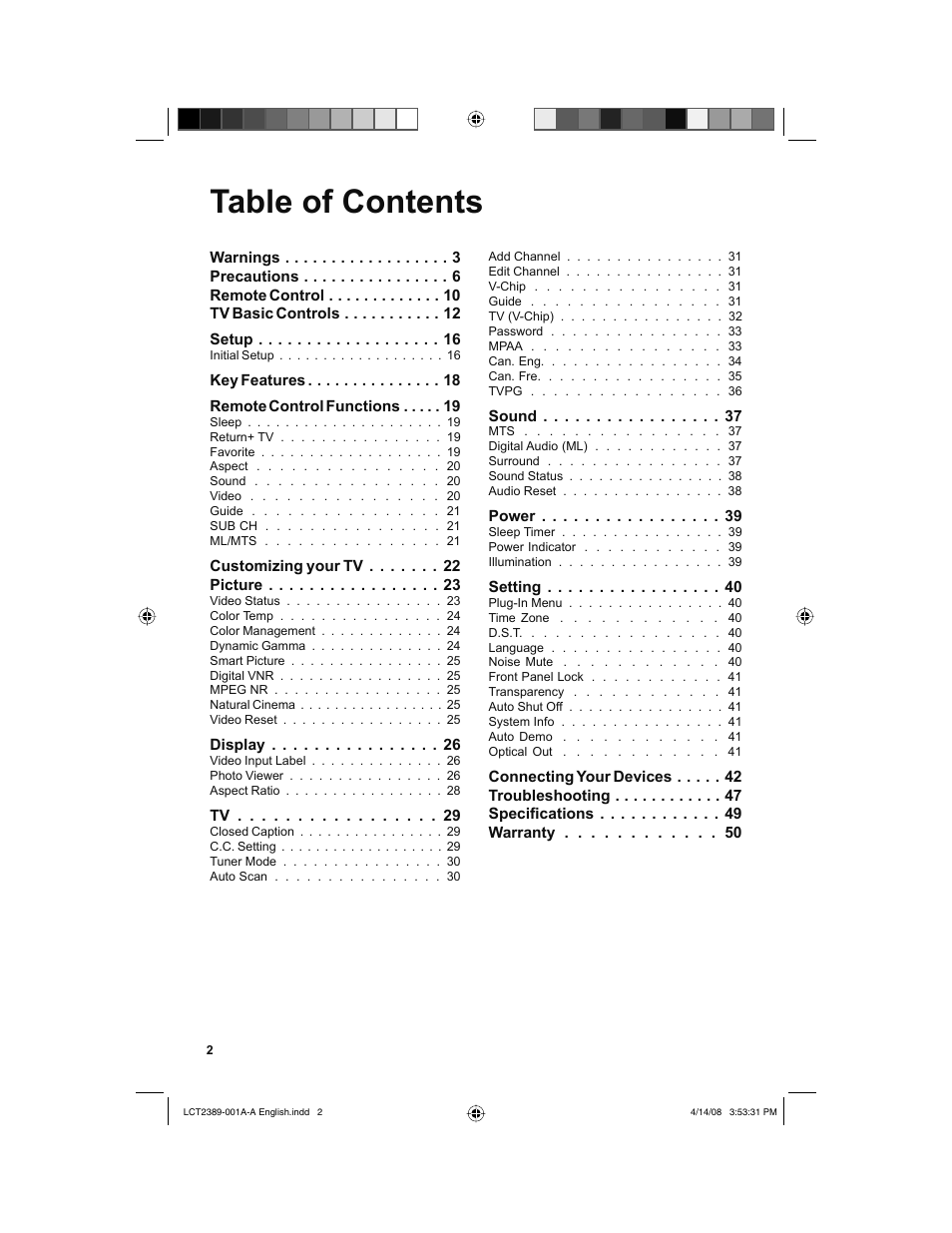 JVC 0208KTH-II-IM User Manual | Page 2 / 52
