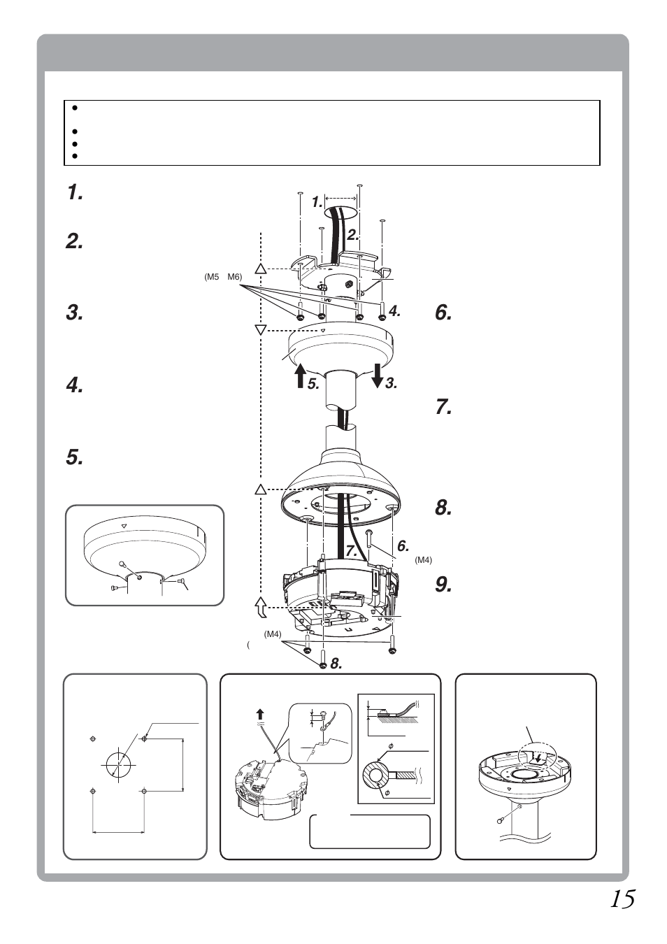 Wb-s681 天井吊下げポール | JVC WB-S681U User Manual | Page 15 / 24
