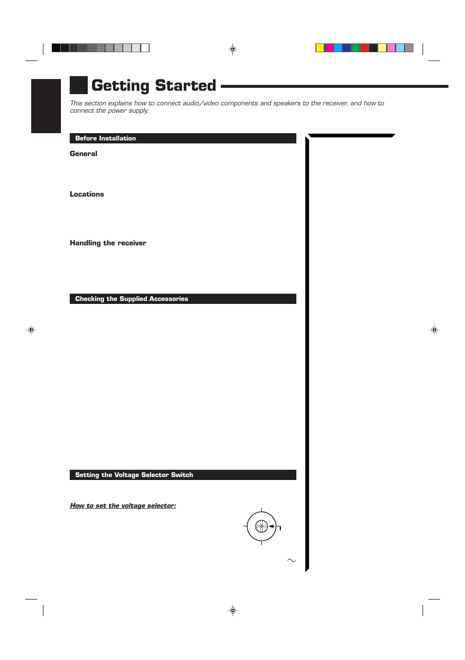 Getting started | JVC RM-SR774XU User Manual | Page 12 / 76