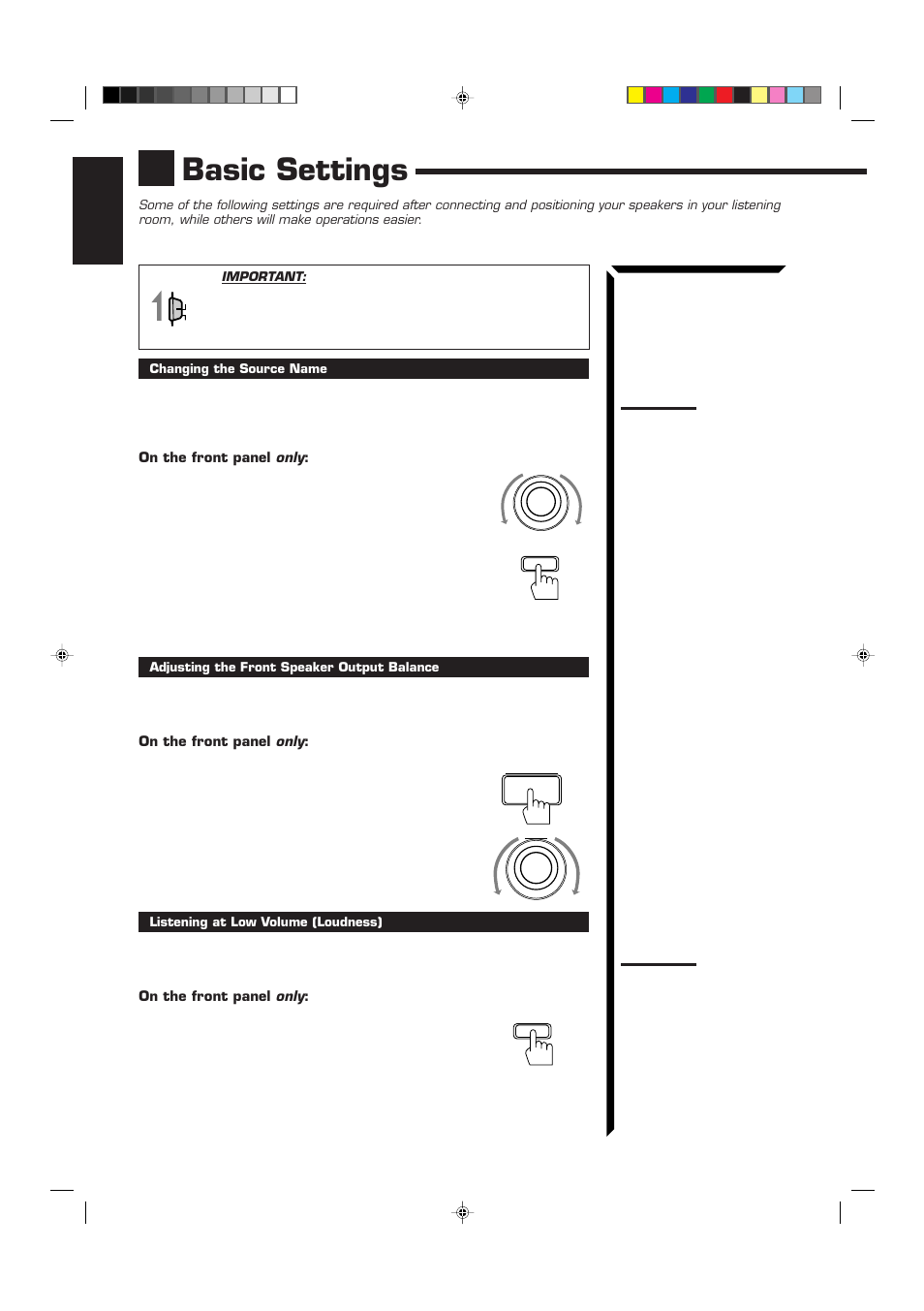 Basic settings | JVC RM-SR774XU User Manual | Page 26 / 76