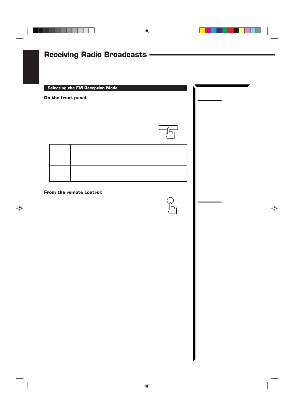 Receiving radio broadcasts | JVC RM-SR774XU User Manual | Page 32 / 76