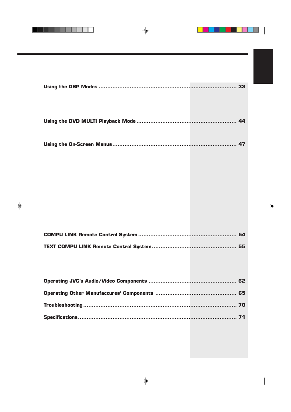 JVC RM-SR774XU User Manual | Page 5 / 76