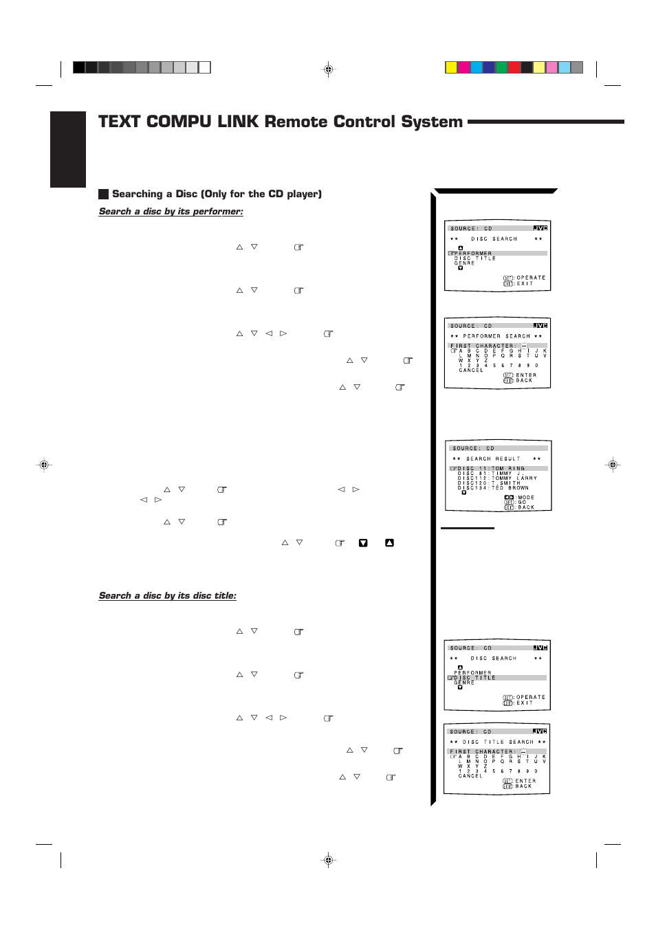 Text compu link remote control system | JVC RM-SR774XU User Manual | Page 60 / 76