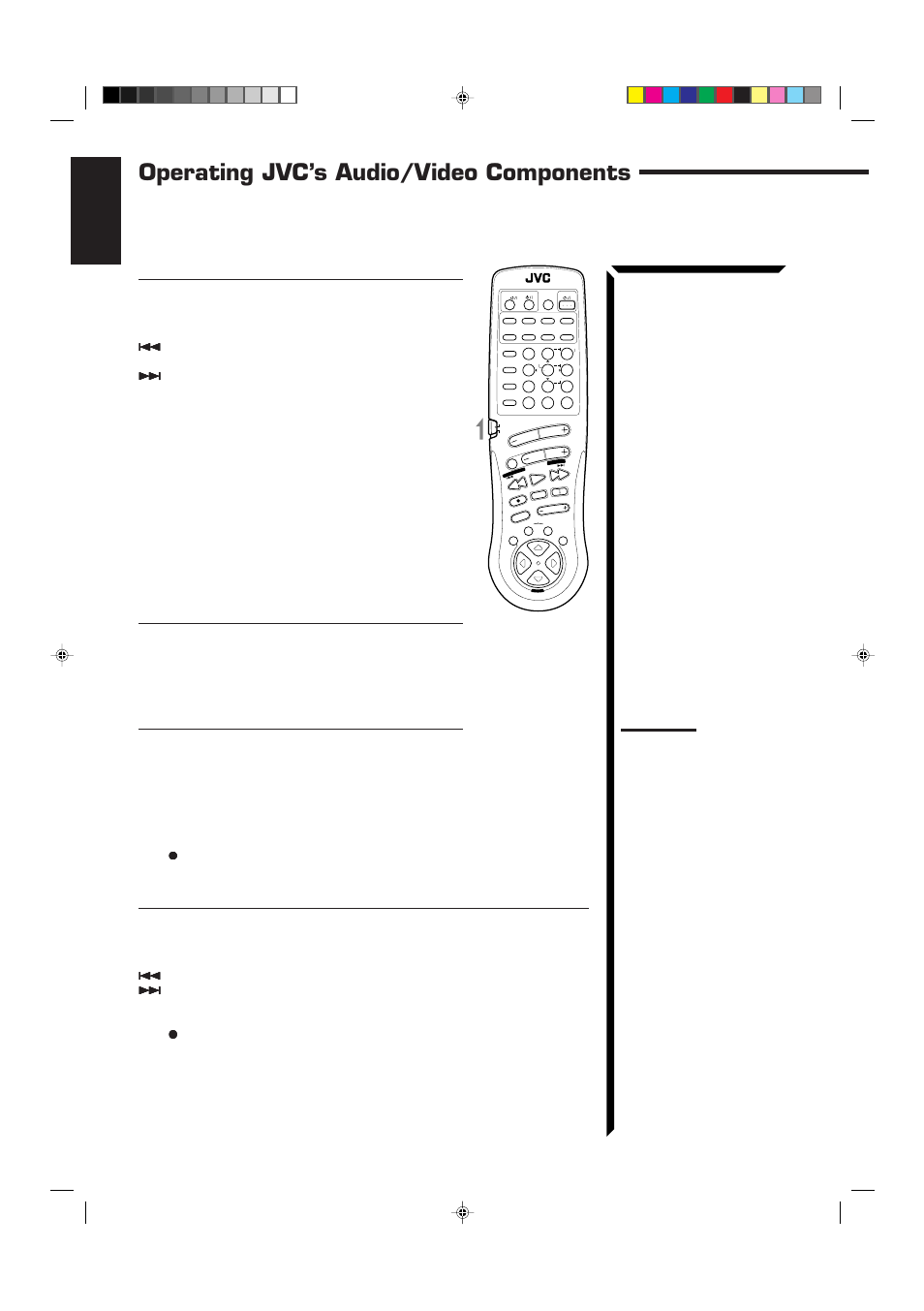 Operating jvc’s audio/video components, English | JVC RM-SR774XU User Manual | Page 66 / 76