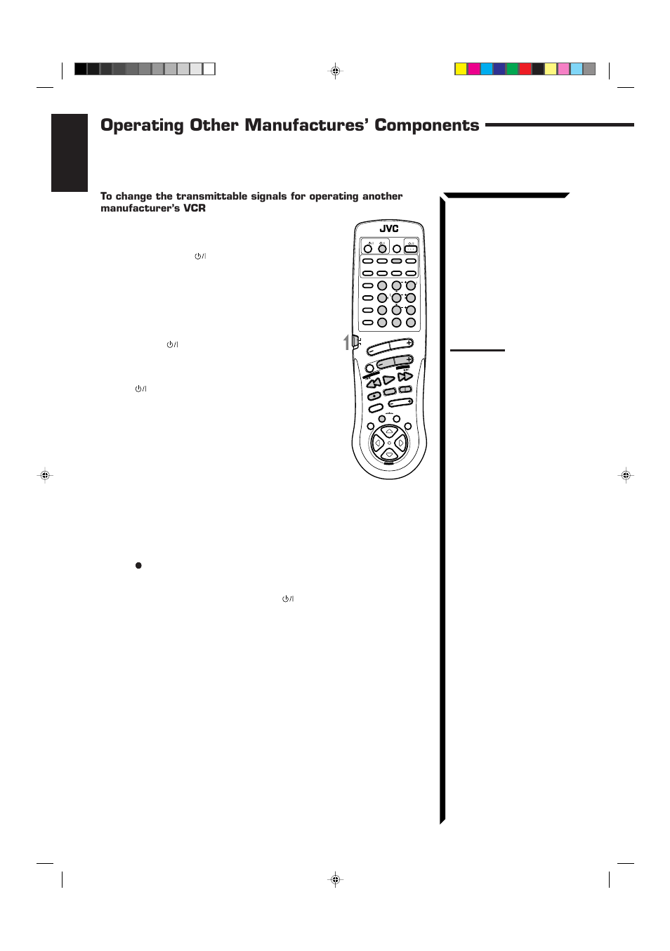 Operating other manufactures’ components, English | JVC RM-SR774XU User Manual | Page 70 / 76