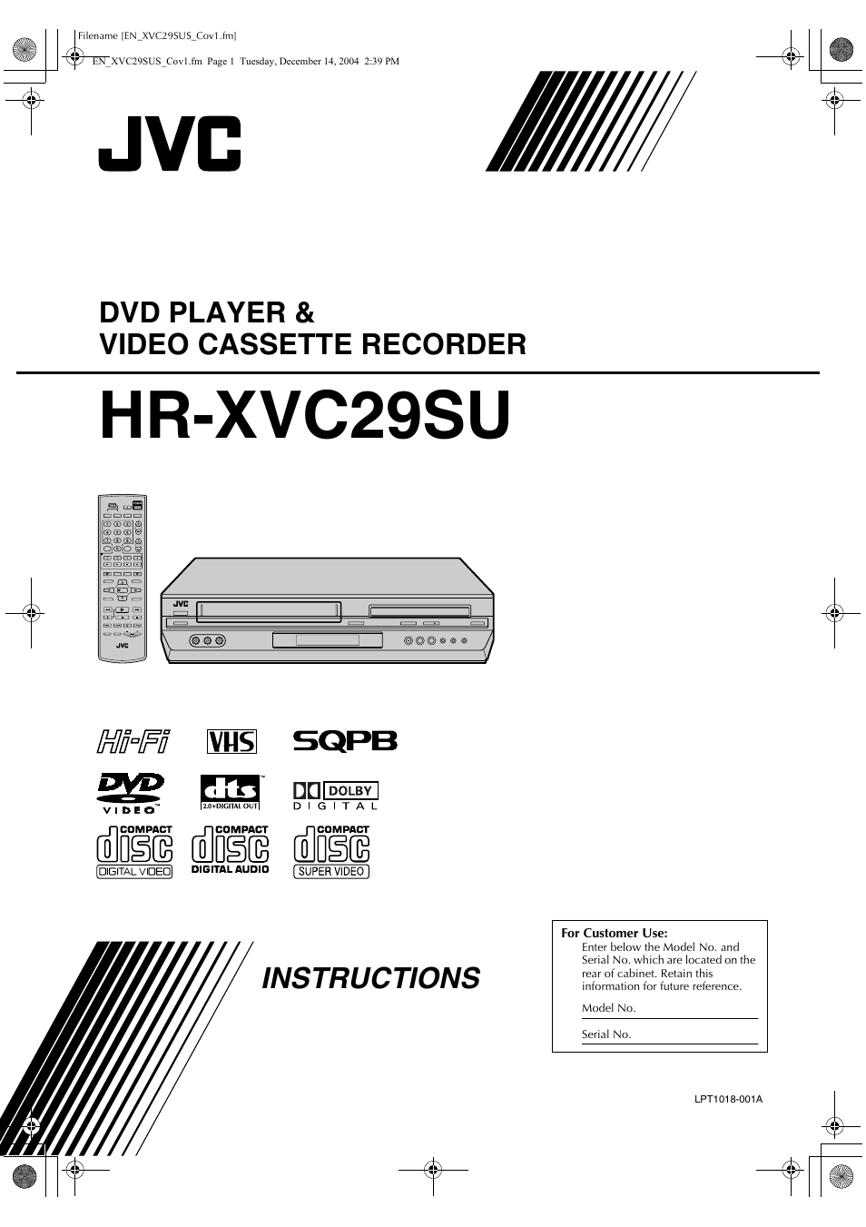 JVC HR-XVC29SU User Manual | 76 pages