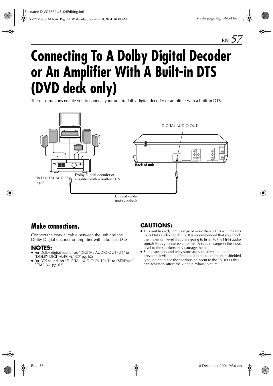 Make connections | JVC HR-XVC29SU User Manual | Page 57 / 76