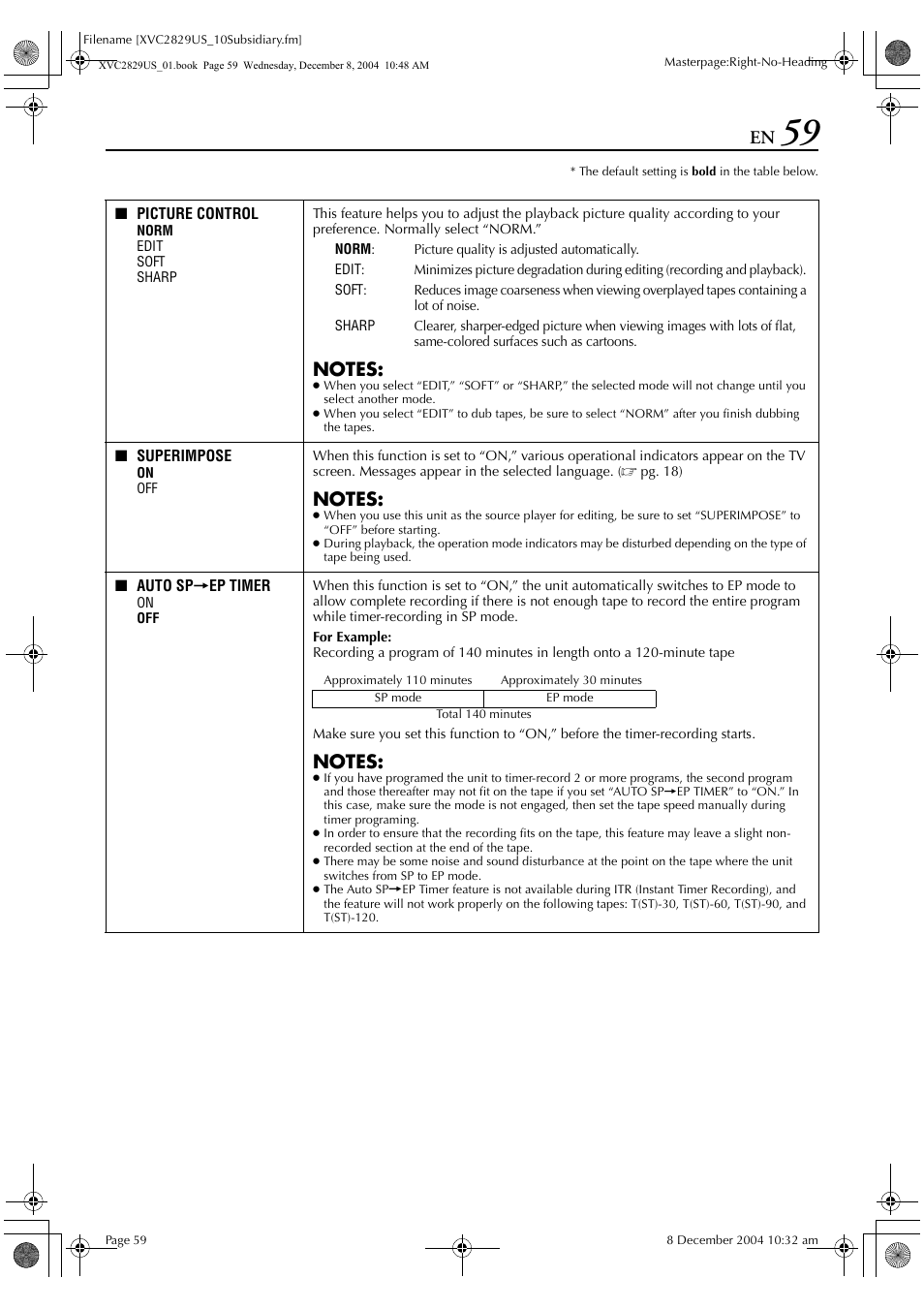 JVC HR-XVC29SU User Manual | Page 59 / 76