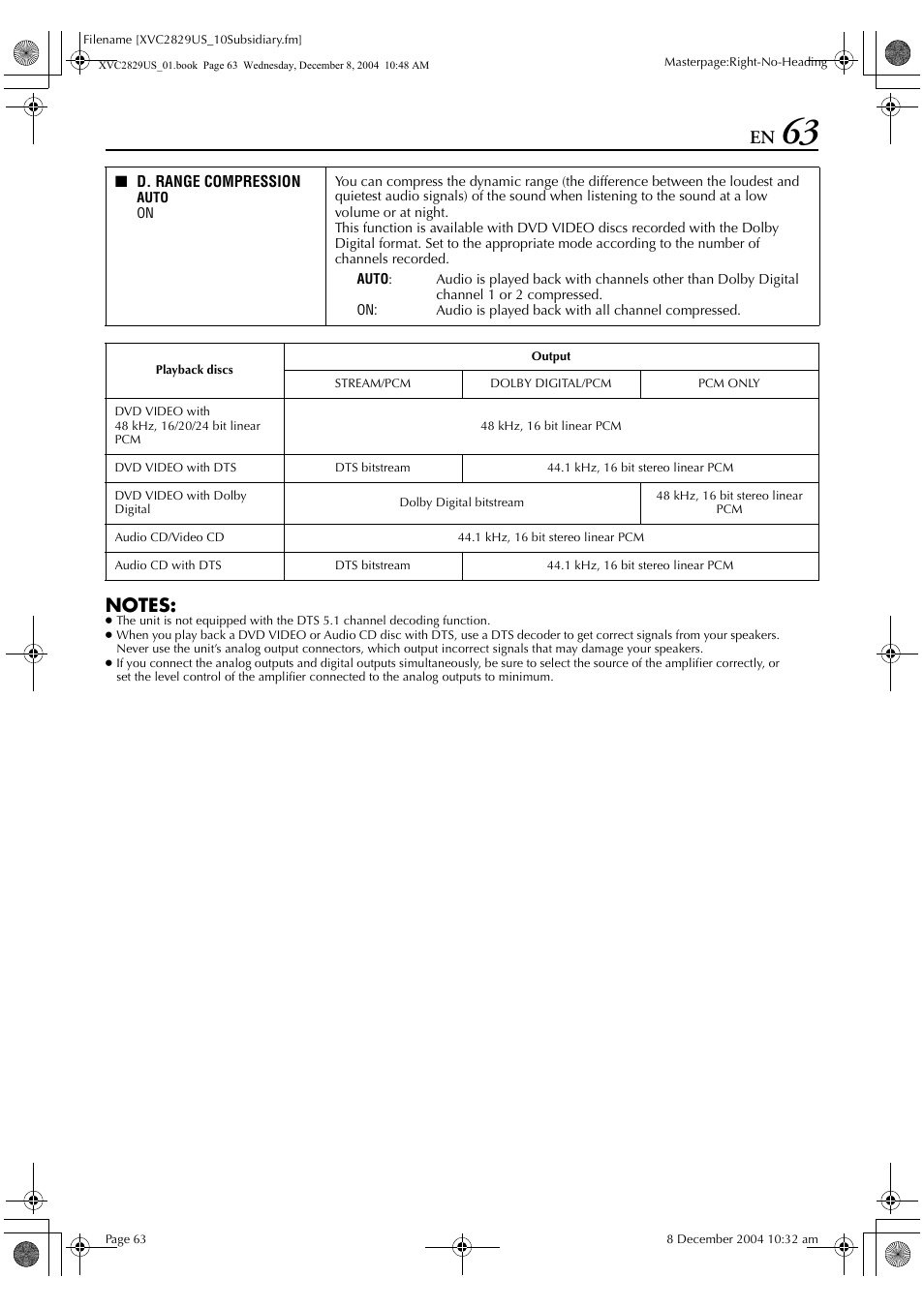 JVC HR-XVC29SU User Manual | Page 63 / 76