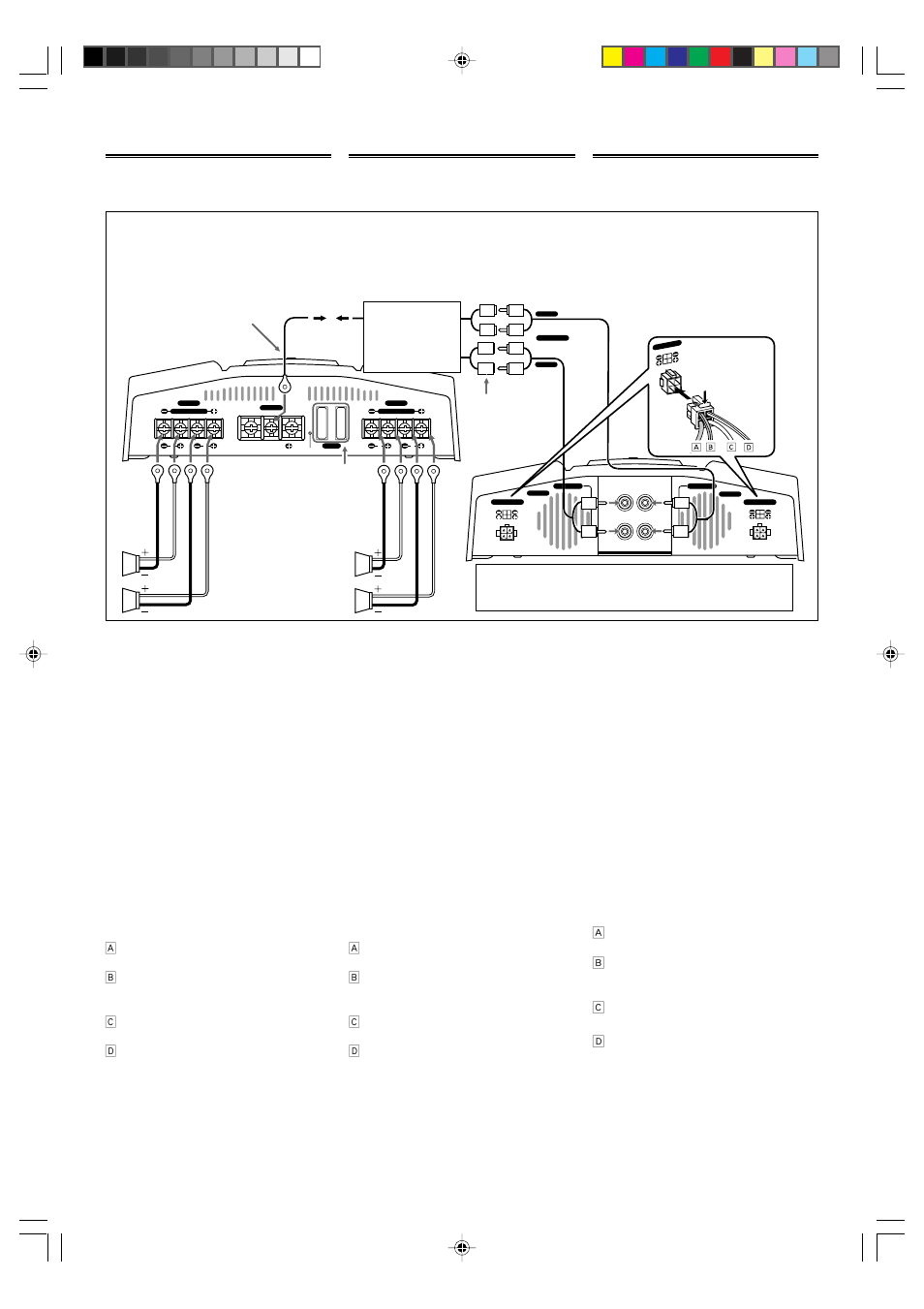 8luidsprekers aansluiten, Conexiones de los altavoces, Högtalaranslutningar | JVC KS-AX6300 User Manual | Page 9 / 20