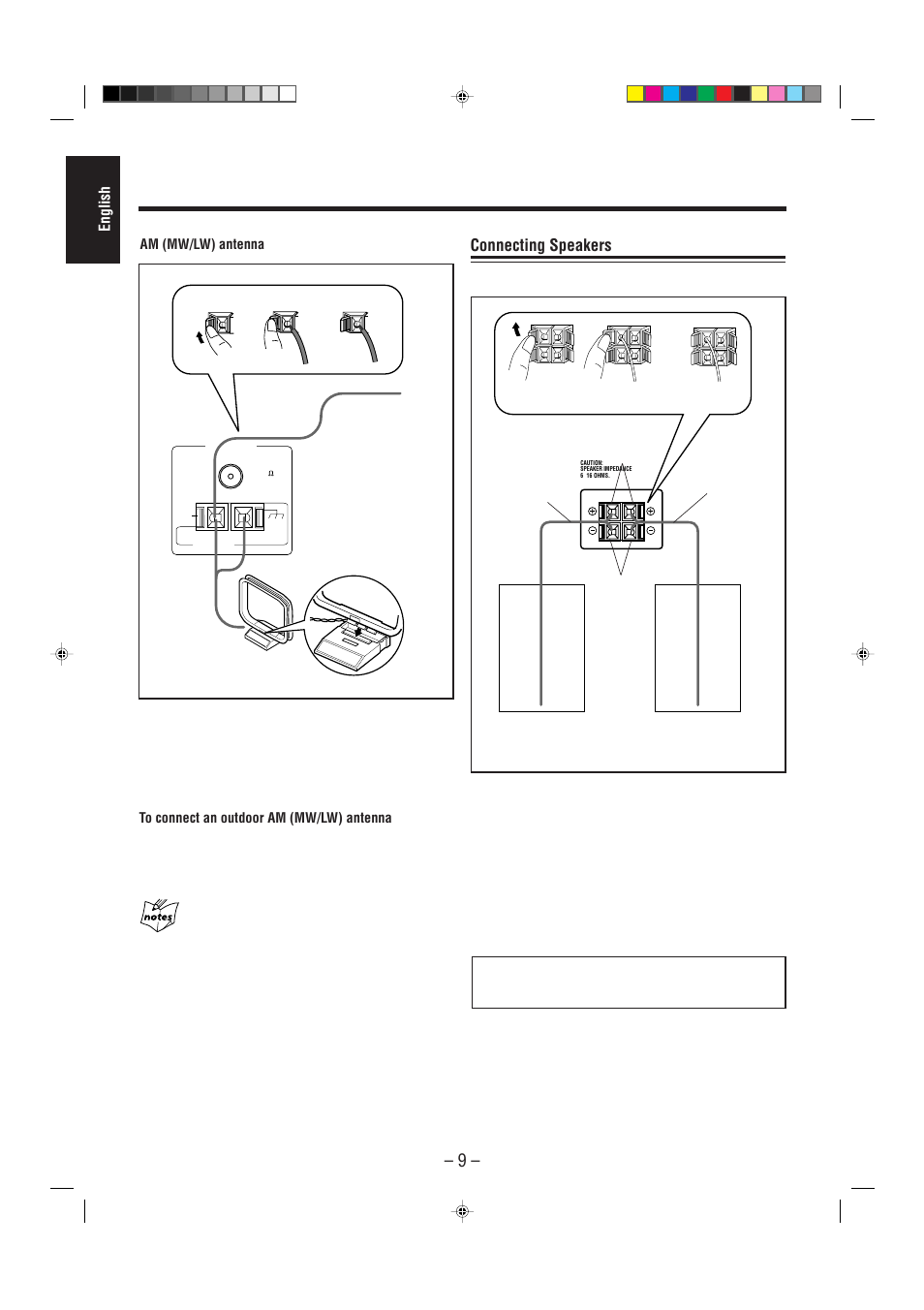 Connecting speakers | JVC CA-MXJ200 User Manual | Page 14 / 42