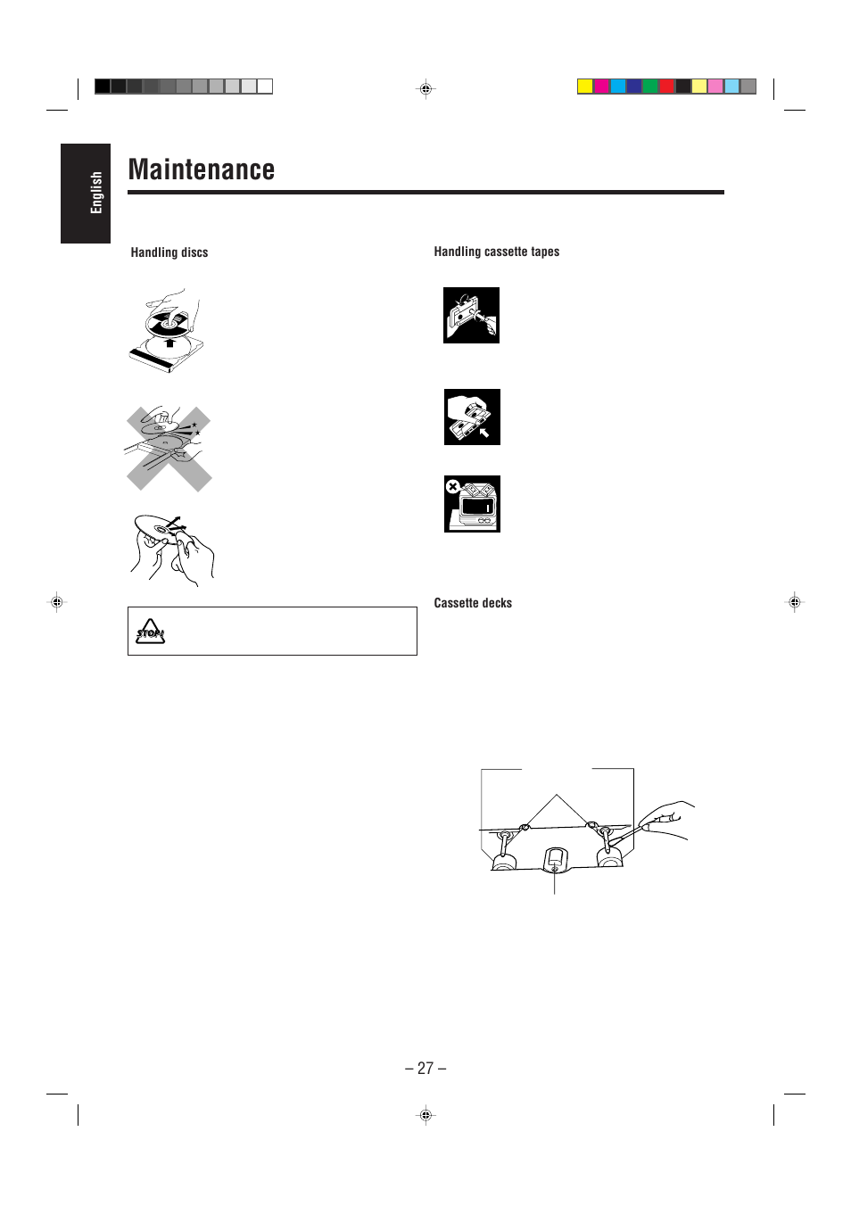 Maintenance | JVC CA-MXJ200 User Manual | Page 32 / 42