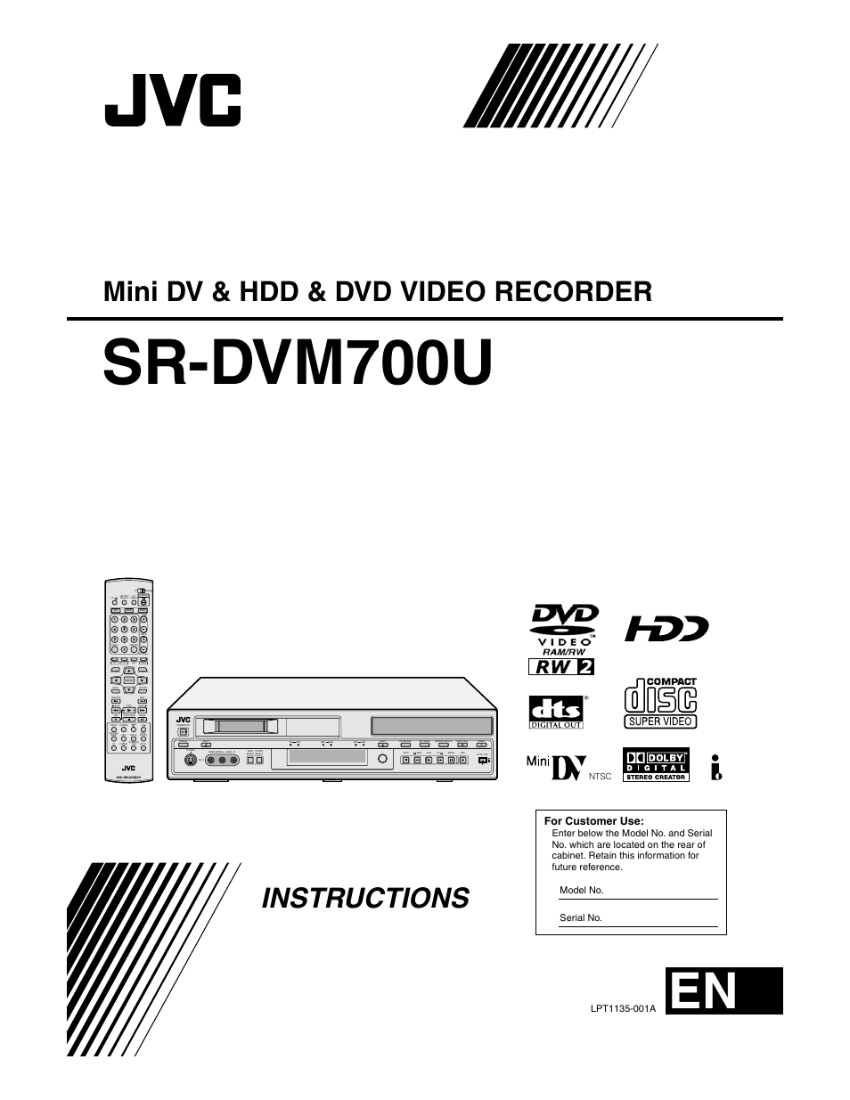 JVC SR-DVM700U User Manual | 88 pages