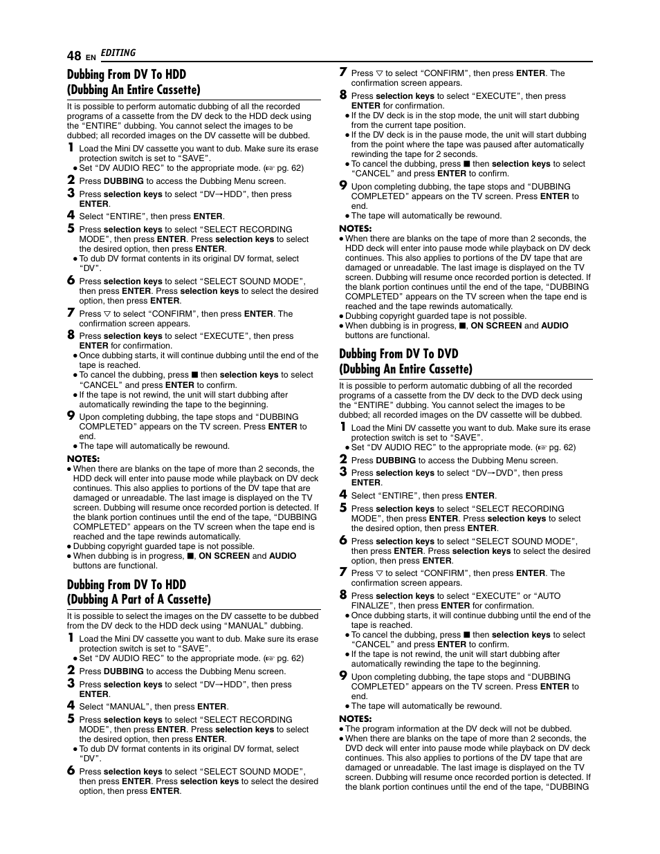 JVC SR-DVM700U User Manual | Page 48 / 88