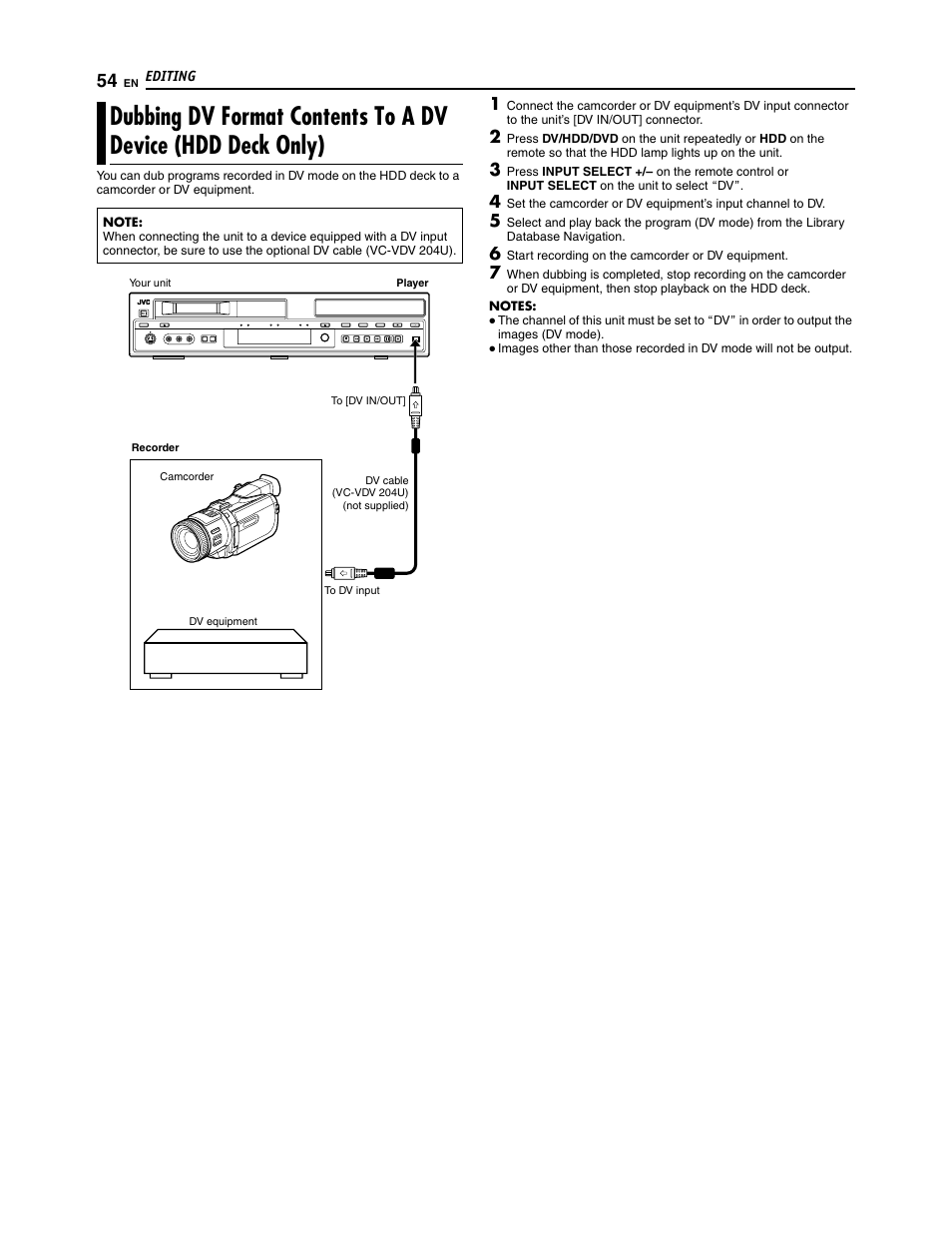 JVC SR-DVM700U User Manual | Page 54 / 88