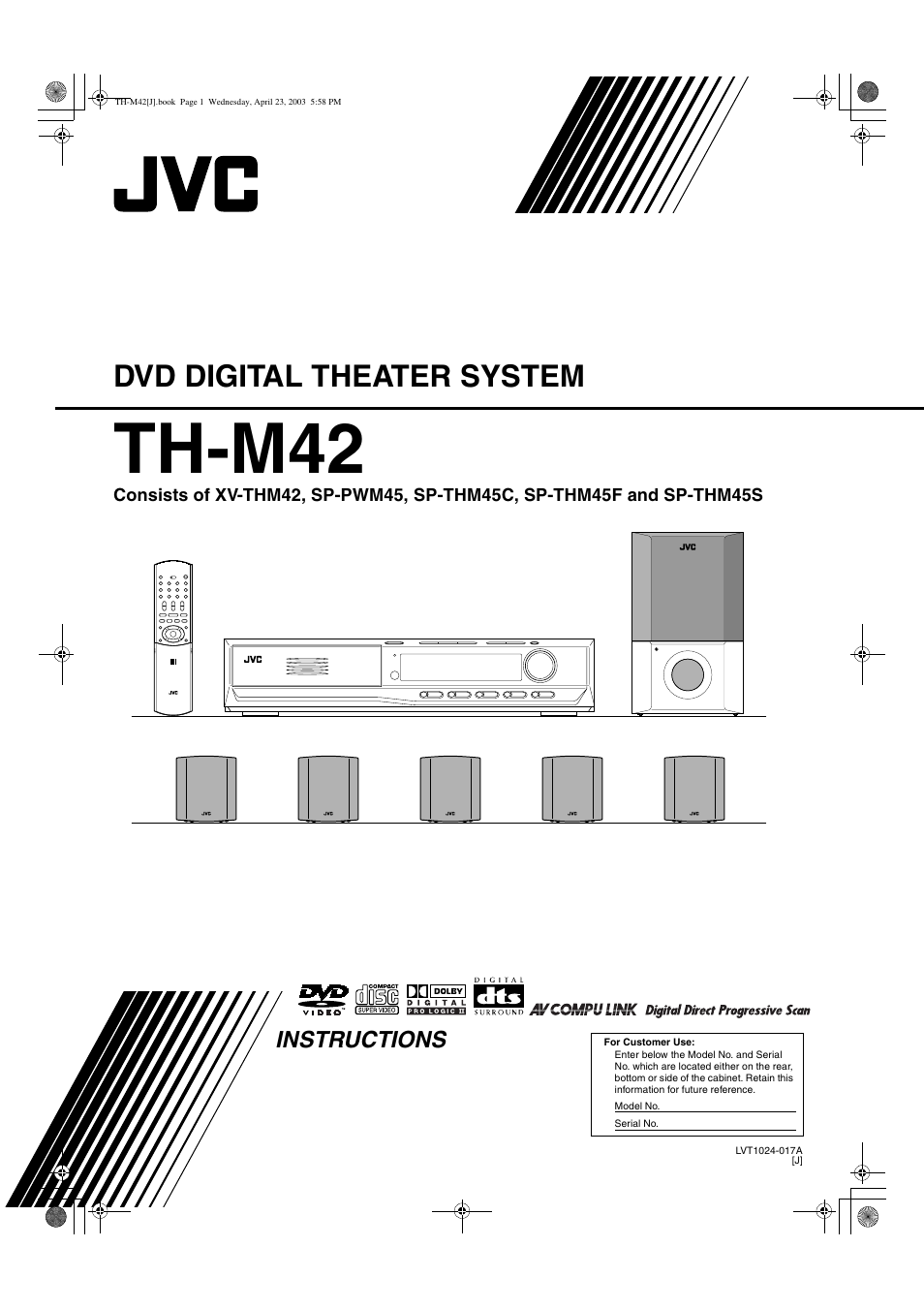 JVC TH-M42 User Manual | 130 pages