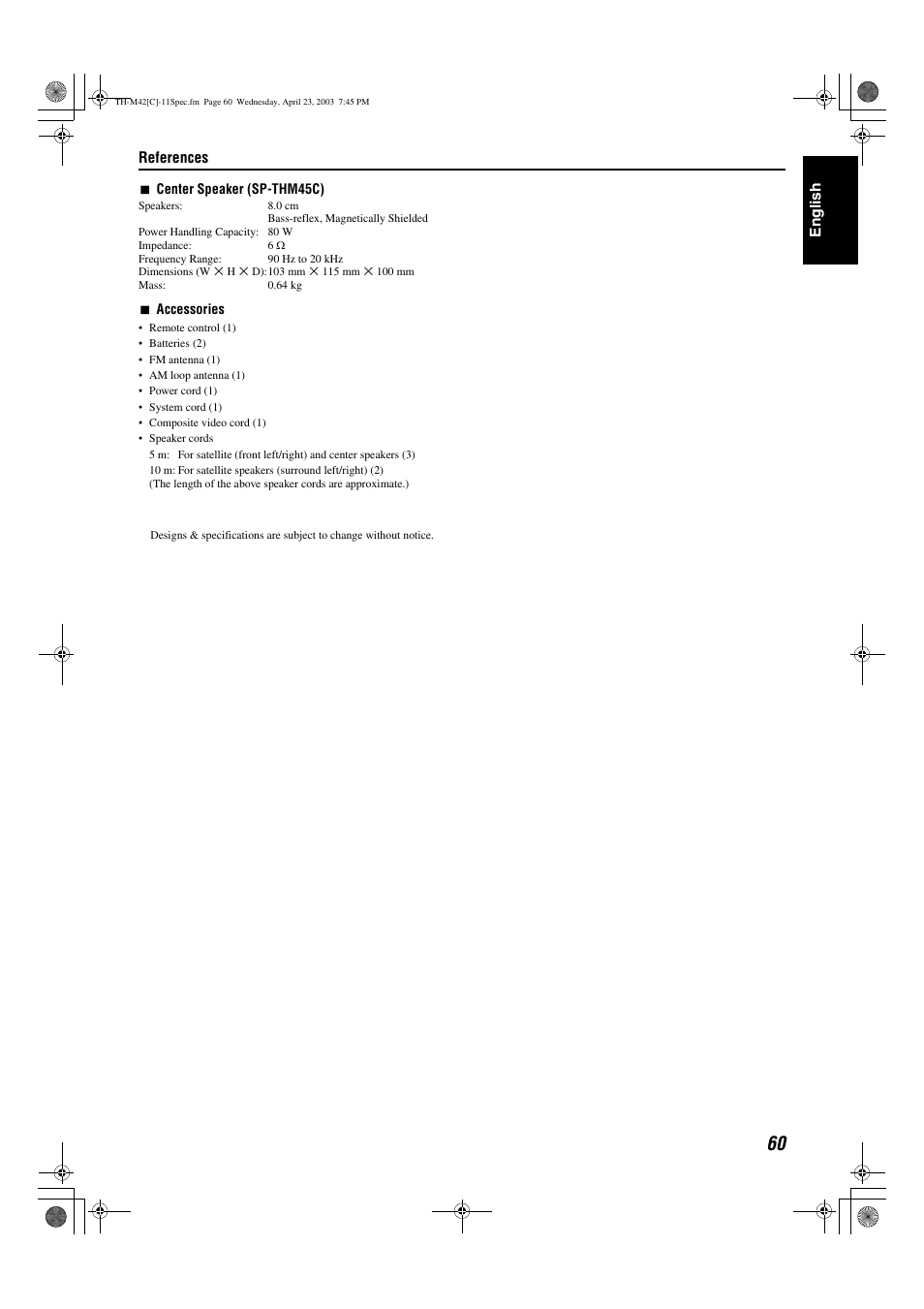 JVC TH-M42 User Manual | Page 129 / 130