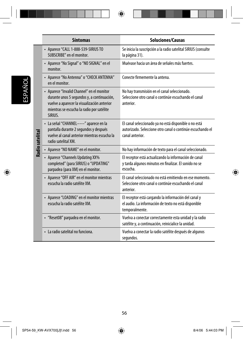 Español | JVC KW-AVX706 User Manual | Page 114 / 177