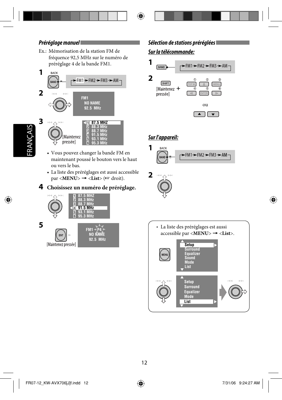 Français | JVC KW-AVX706 User Manual | Page 128 / 177