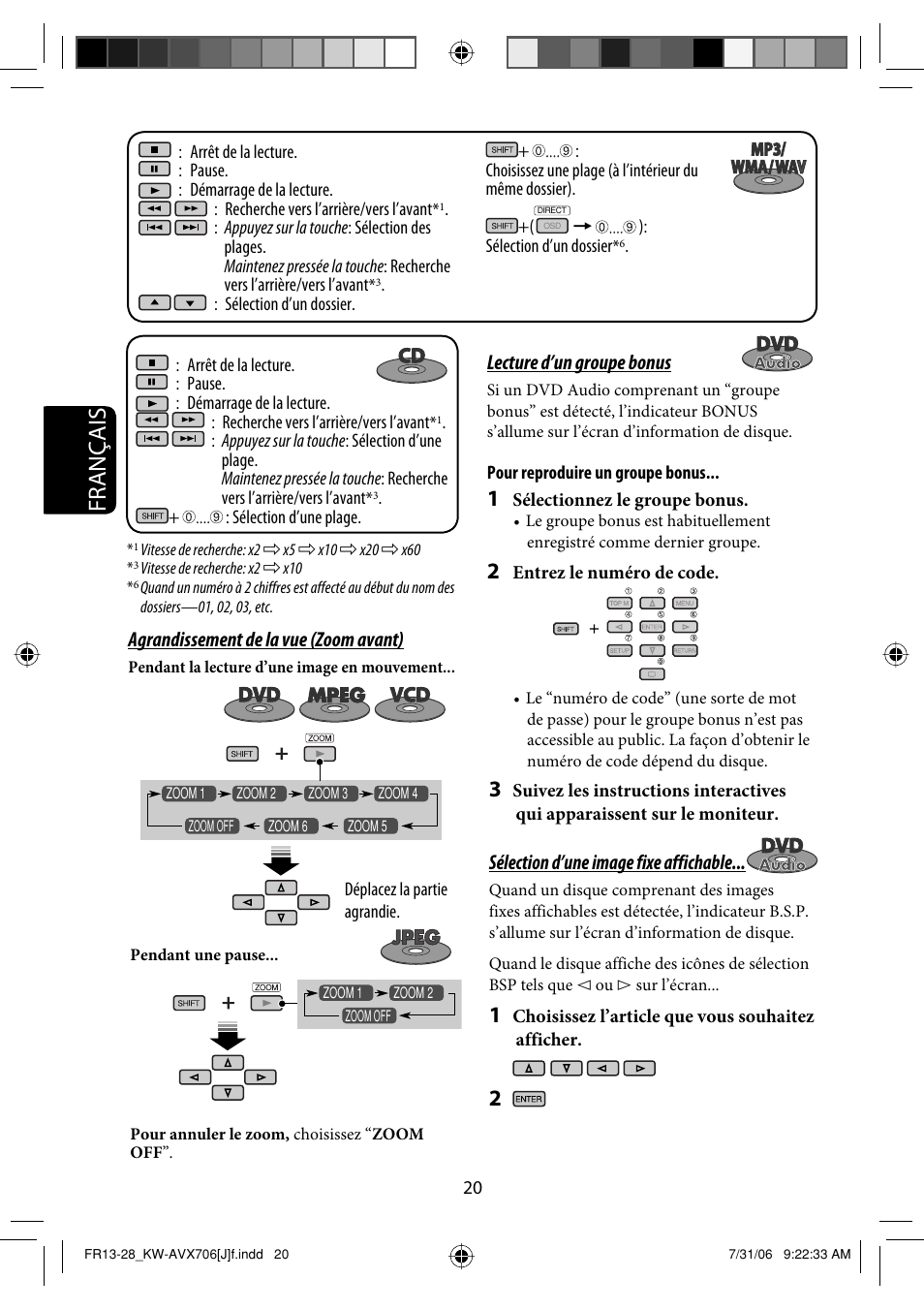 Français | JVC KW-AVX706 User Manual | Page 136 / 177