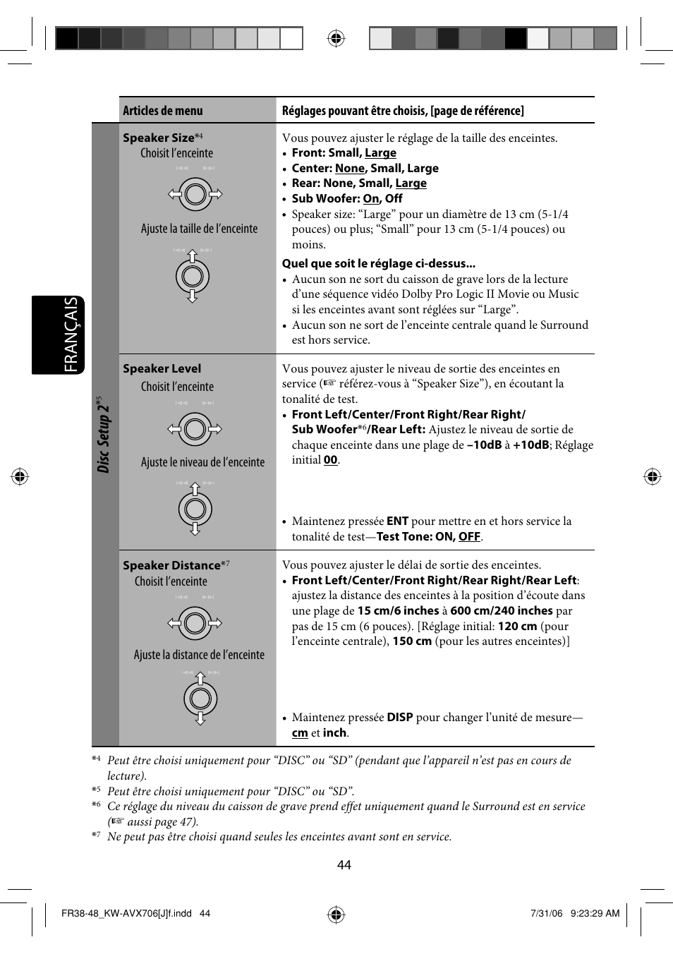 Français, Disc setup 2 | JVC KW-AVX706 User Manual | Page 160 / 177