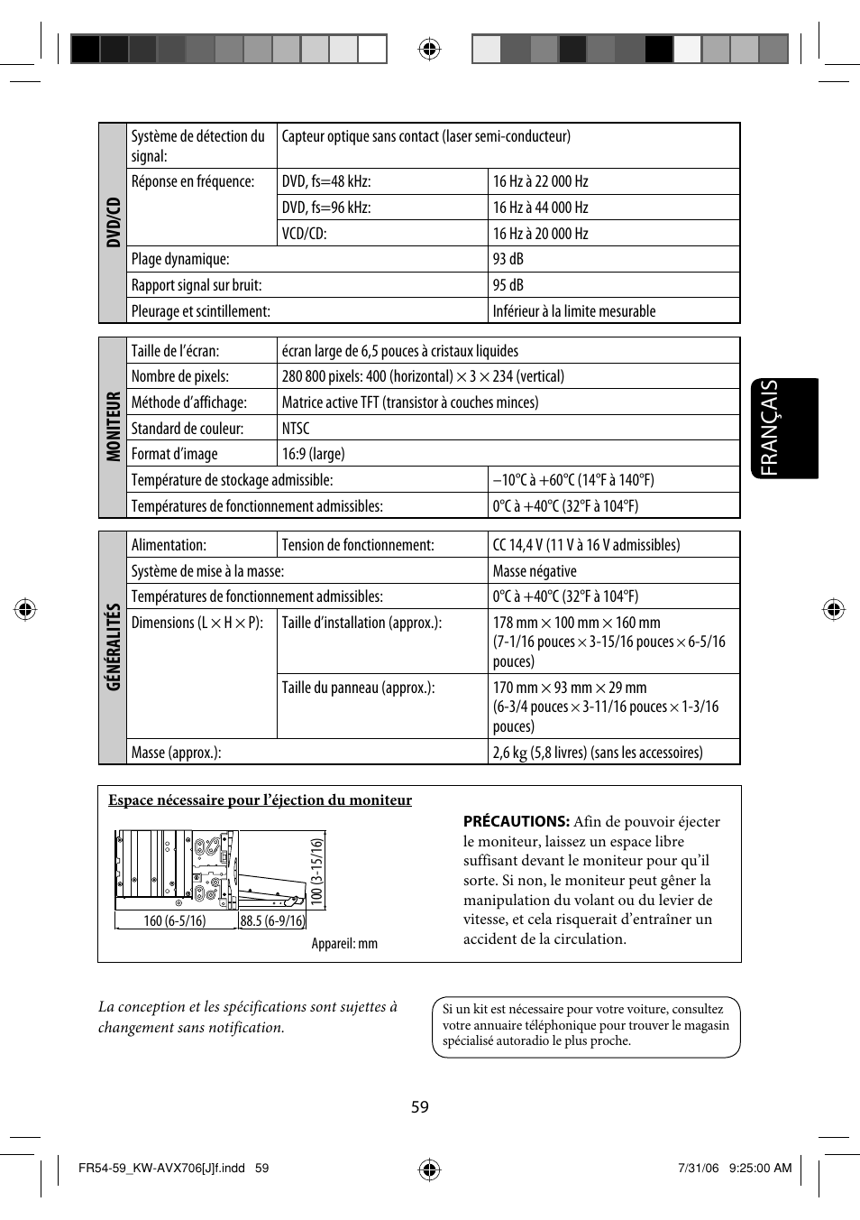 Français | JVC KW-AVX706 User Manual | Page 175 / 177