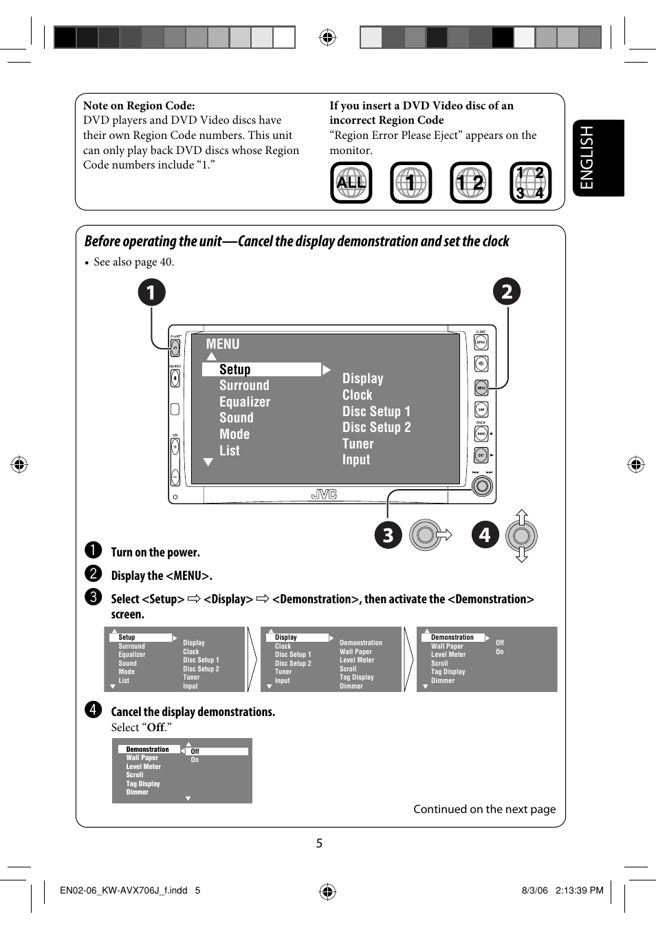 Before operating the unit, English | JVC KW-AVX706 User Manual | Page 5 / 177