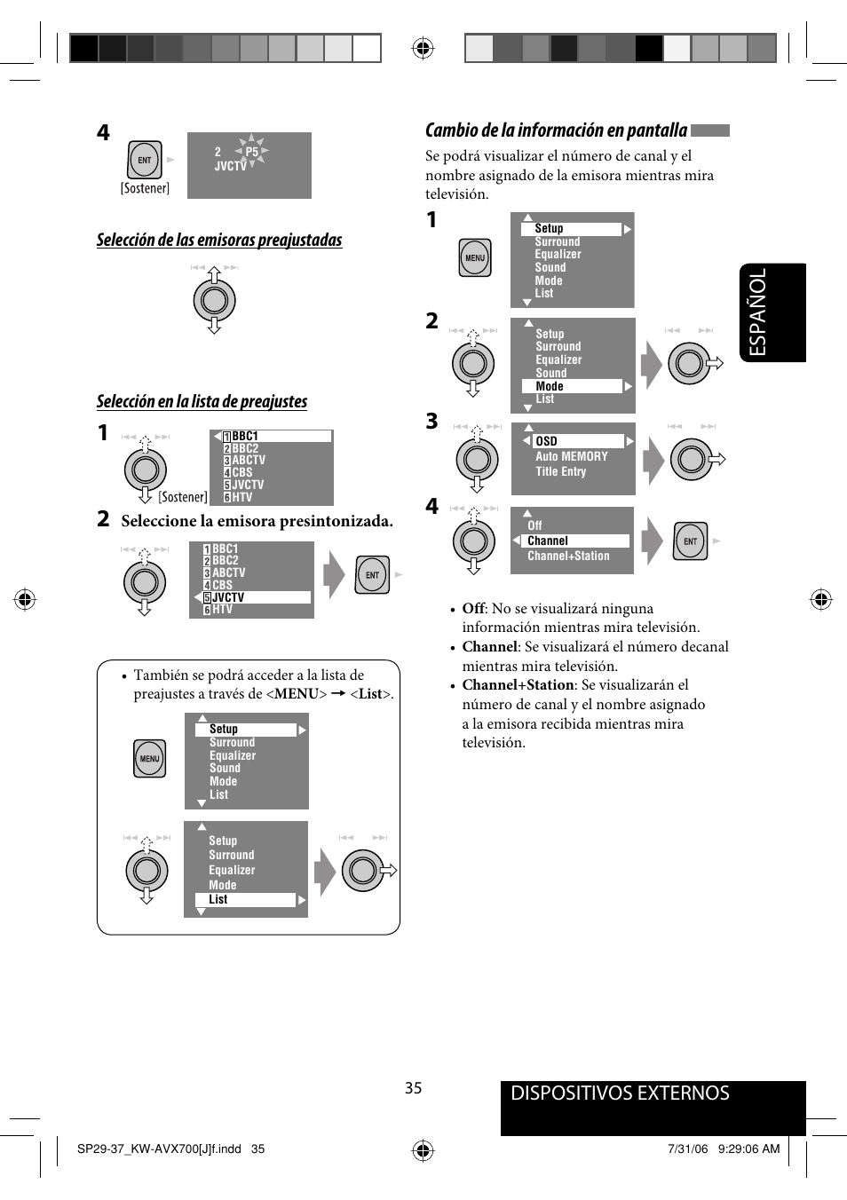 Español | JVC KW-AVX706 User Manual | Page 93 / 177