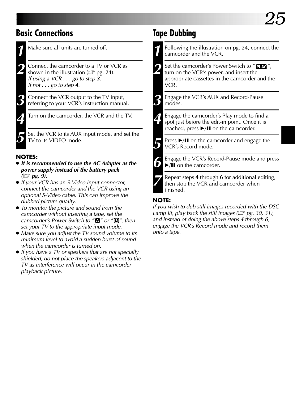 JVC COMPACT GR-SXM735 User Manual | Page 25 / 76