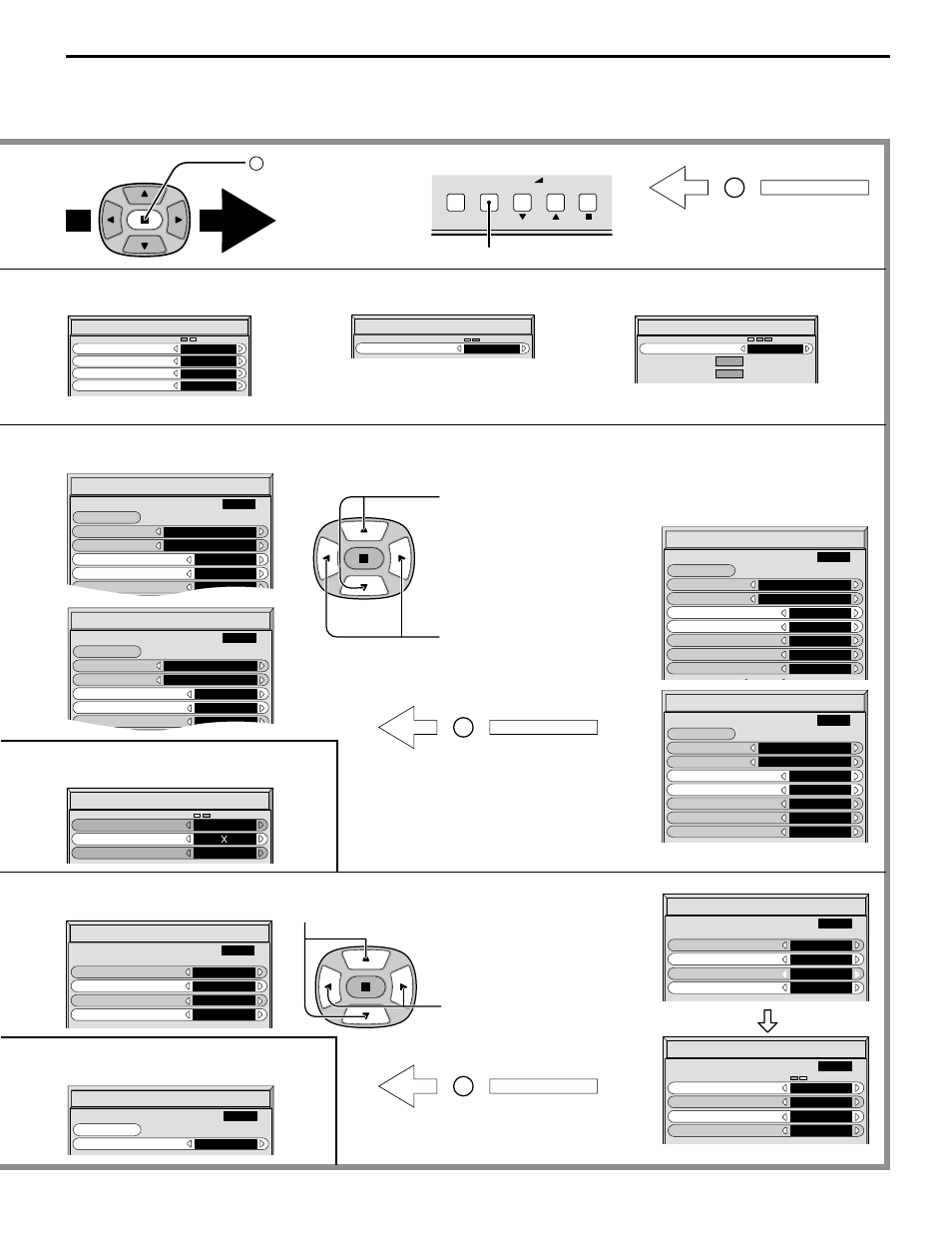 On-screen menu display from remote control | JVC GD V502U User Manual | Page 17 / 40