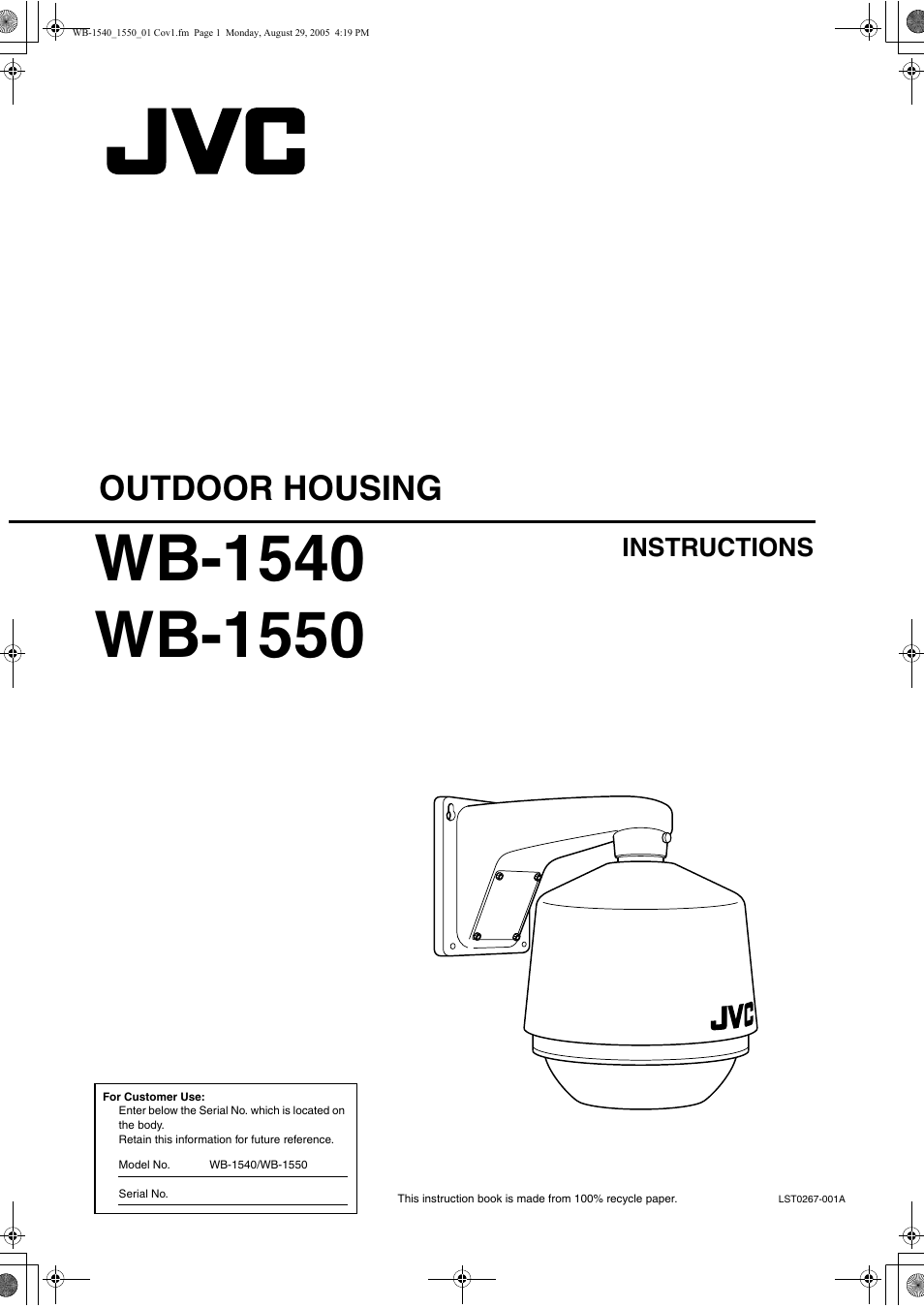 JVC WB-1550 User Manual | 16 pages