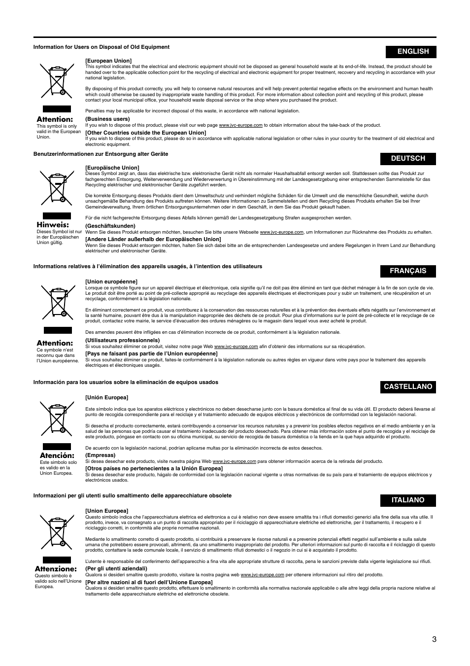 JVC WB-1550 User Manual | Page 3 / 16