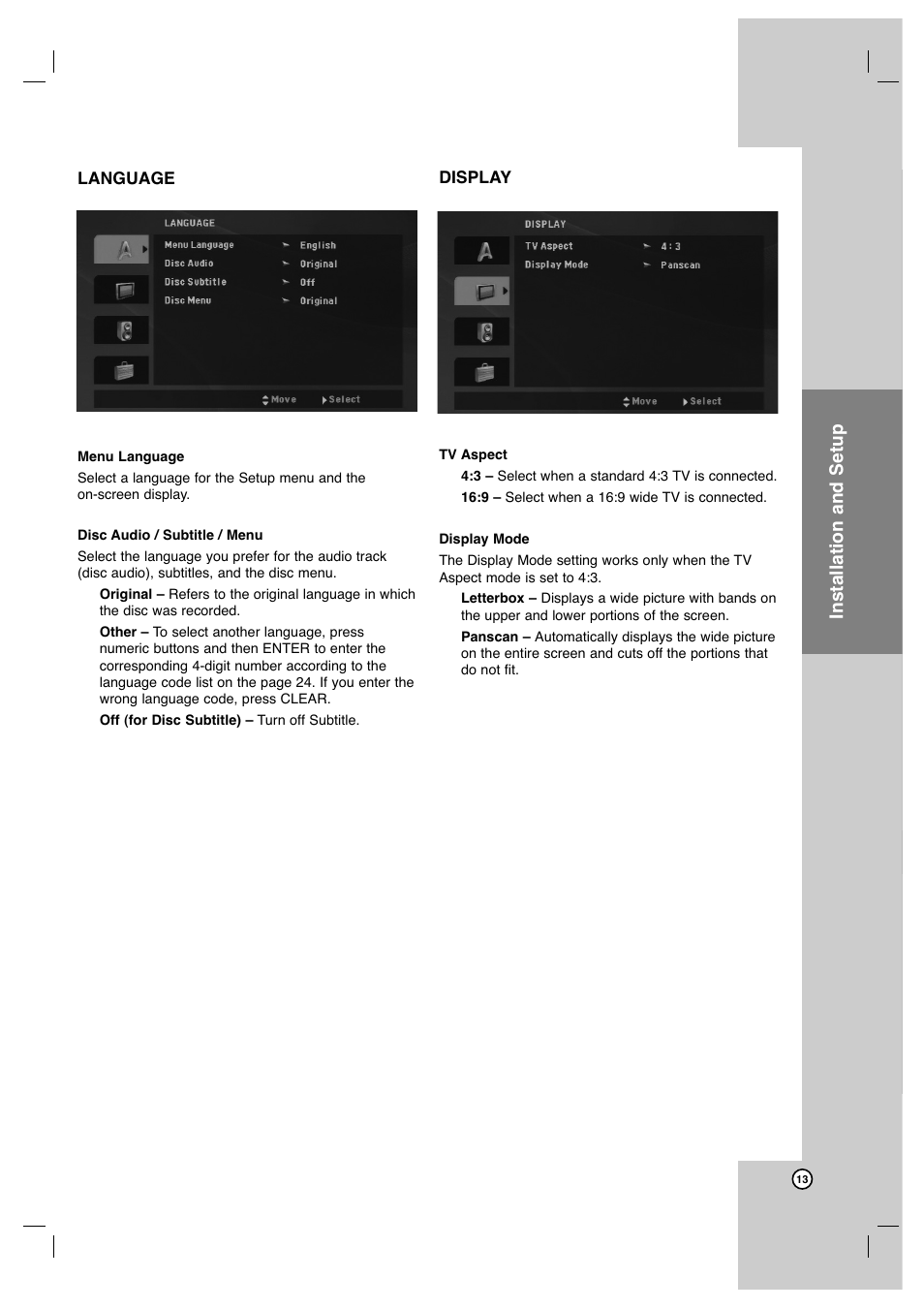 Operation reference introduction, Installation and setup | JVC XV-N672S User Manual | Page 13 / 28