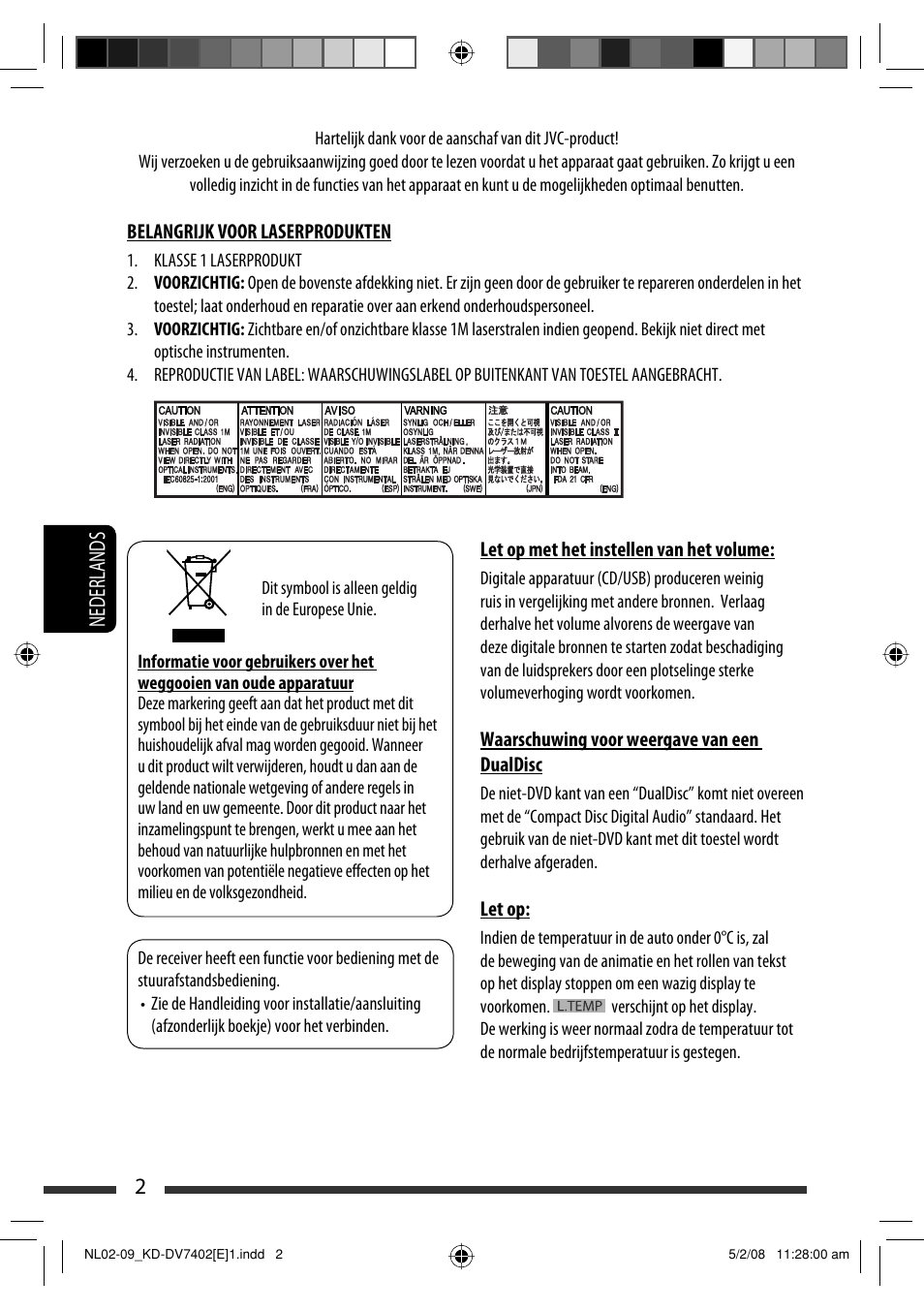 2nederlands | JVC DVD/CD Receiver KD-DV7401 User Manual | Page 200 / 267