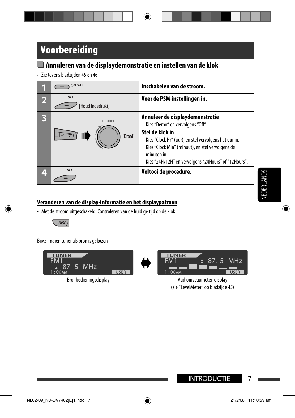 Voorbereiding | JVC DVD/CD Receiver KD-DV7401 User Manual | Page 205 / 267