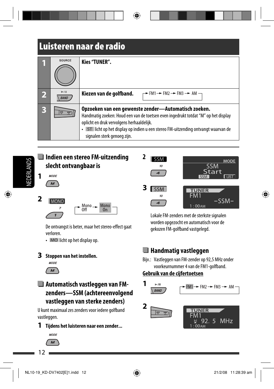 Luisteren naar de radio | JVC DVD/CD Receiver KD-DV7401 User Manual | Page 210 / 267