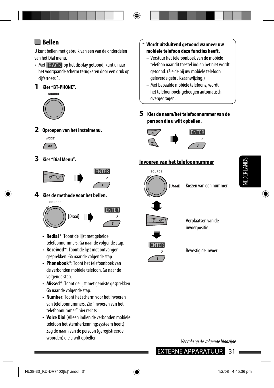 Bellen | JVC DVD/CD Receiver KD-DV7401 User Manual | Page 229 / 267