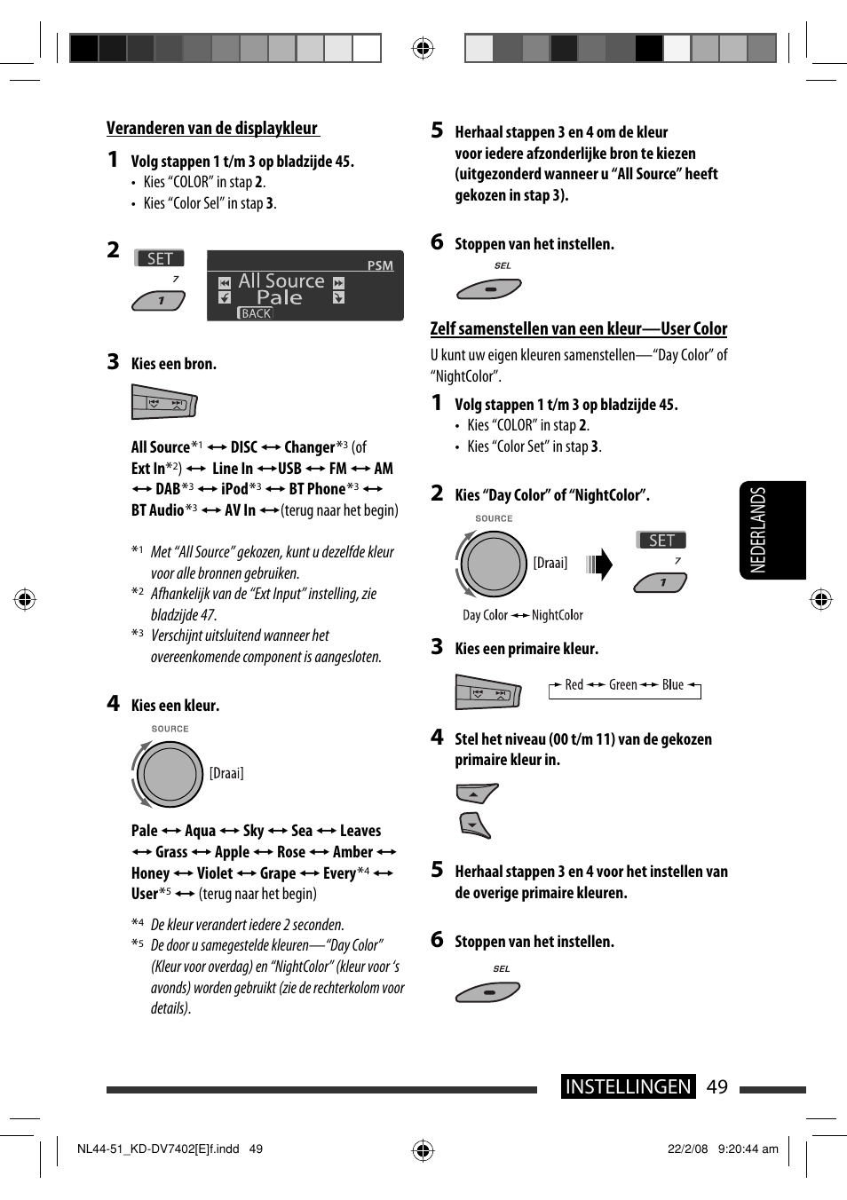 49 instellingen nederlands | JVC DVD/CD Receiver KD-DV7401 User Manual | Page 247 / 267