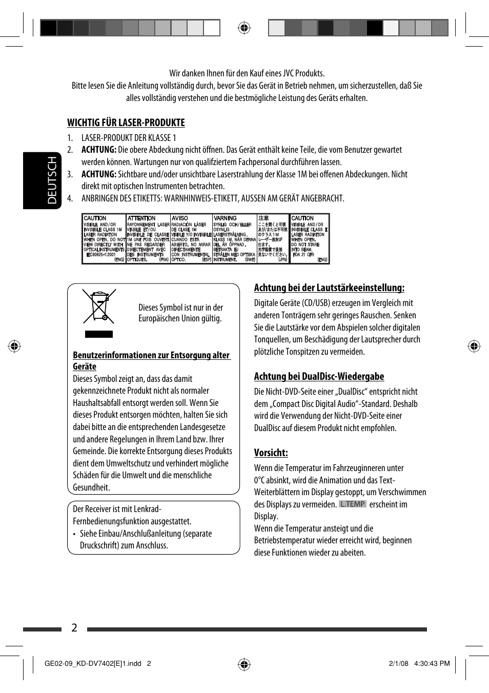 2deutsch | JVC DVD/CD Receiver KD-DV7401 User Manual | Page 68 / 267