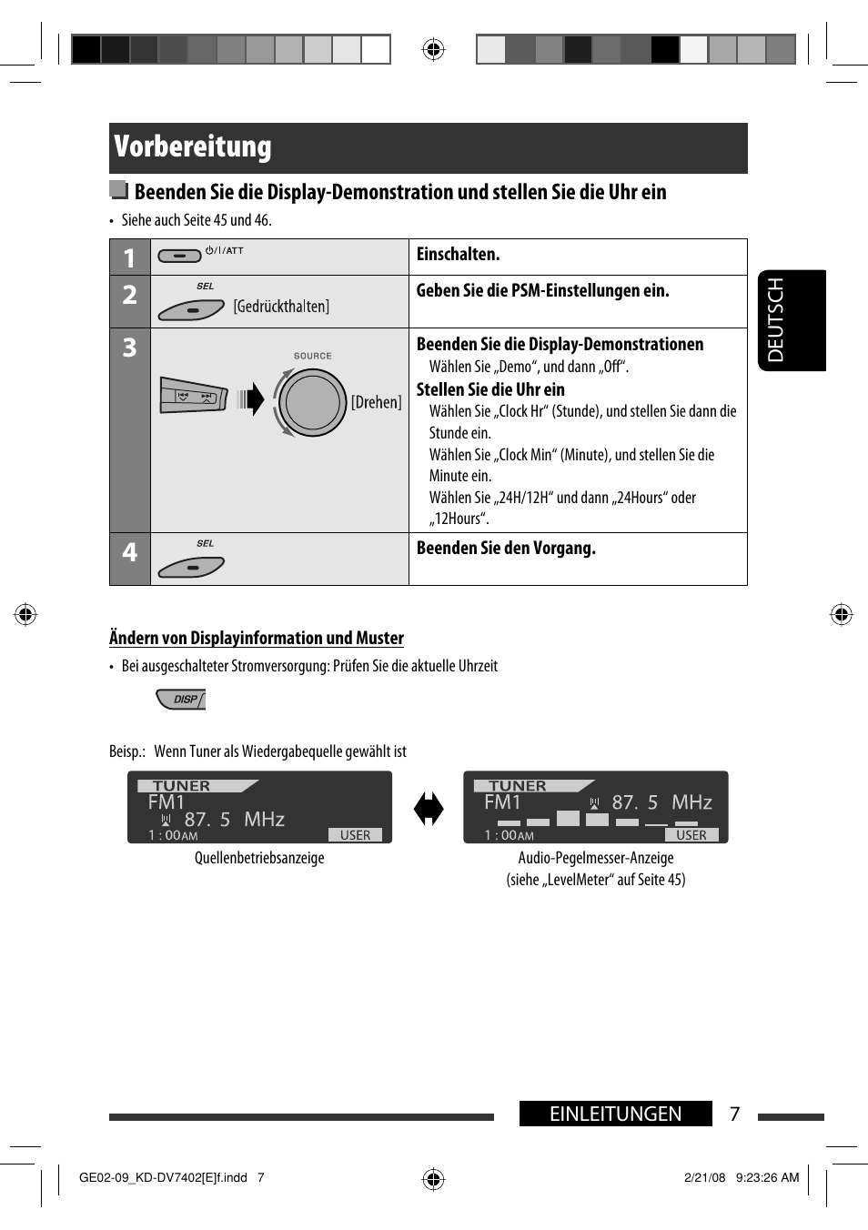 Vorbereitung | JVC DVD/CD Receiver KD-DV7401 User Manual | Page 73 / 267