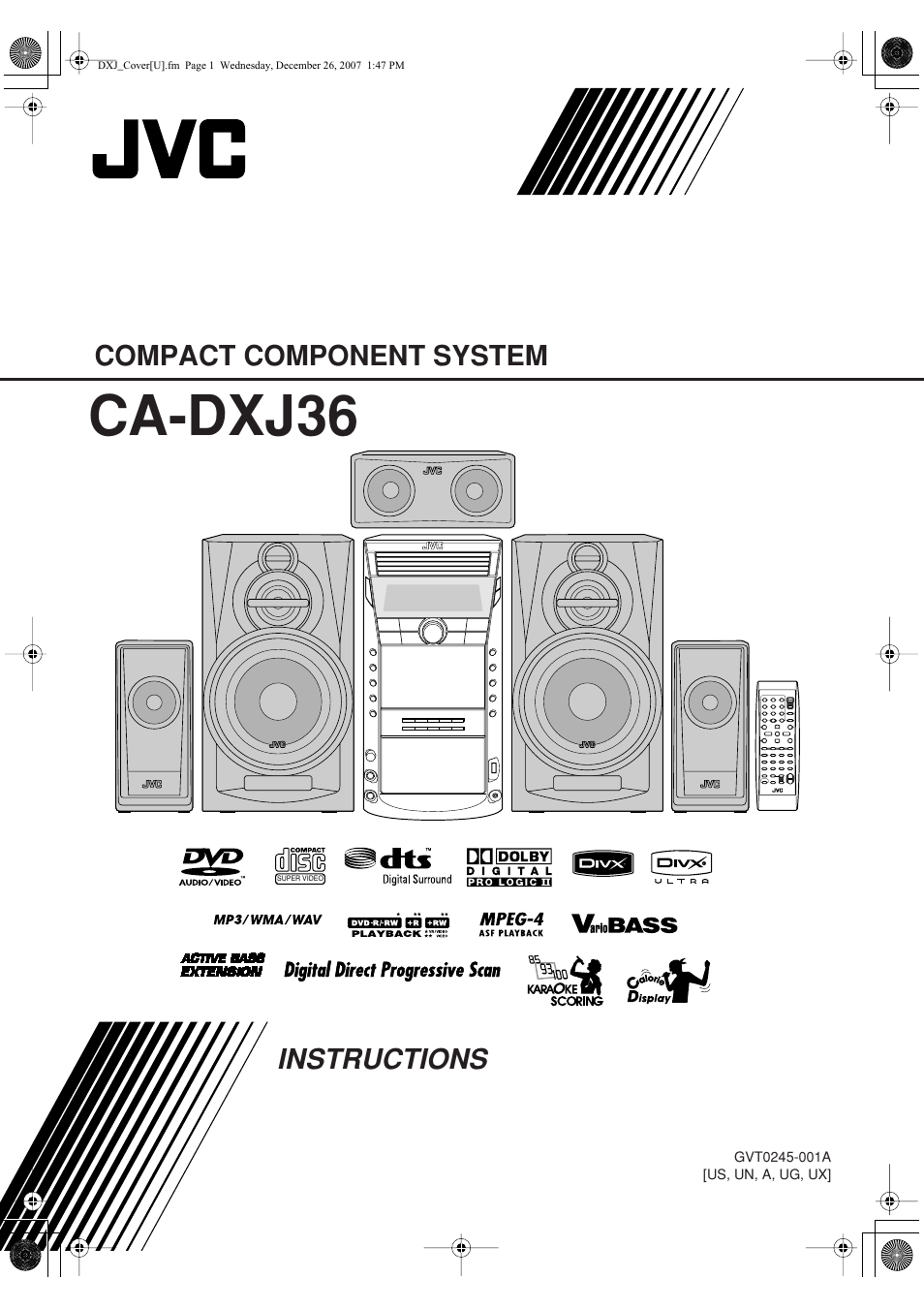 JVC CA-DXJ36 User Manual | 160 pages