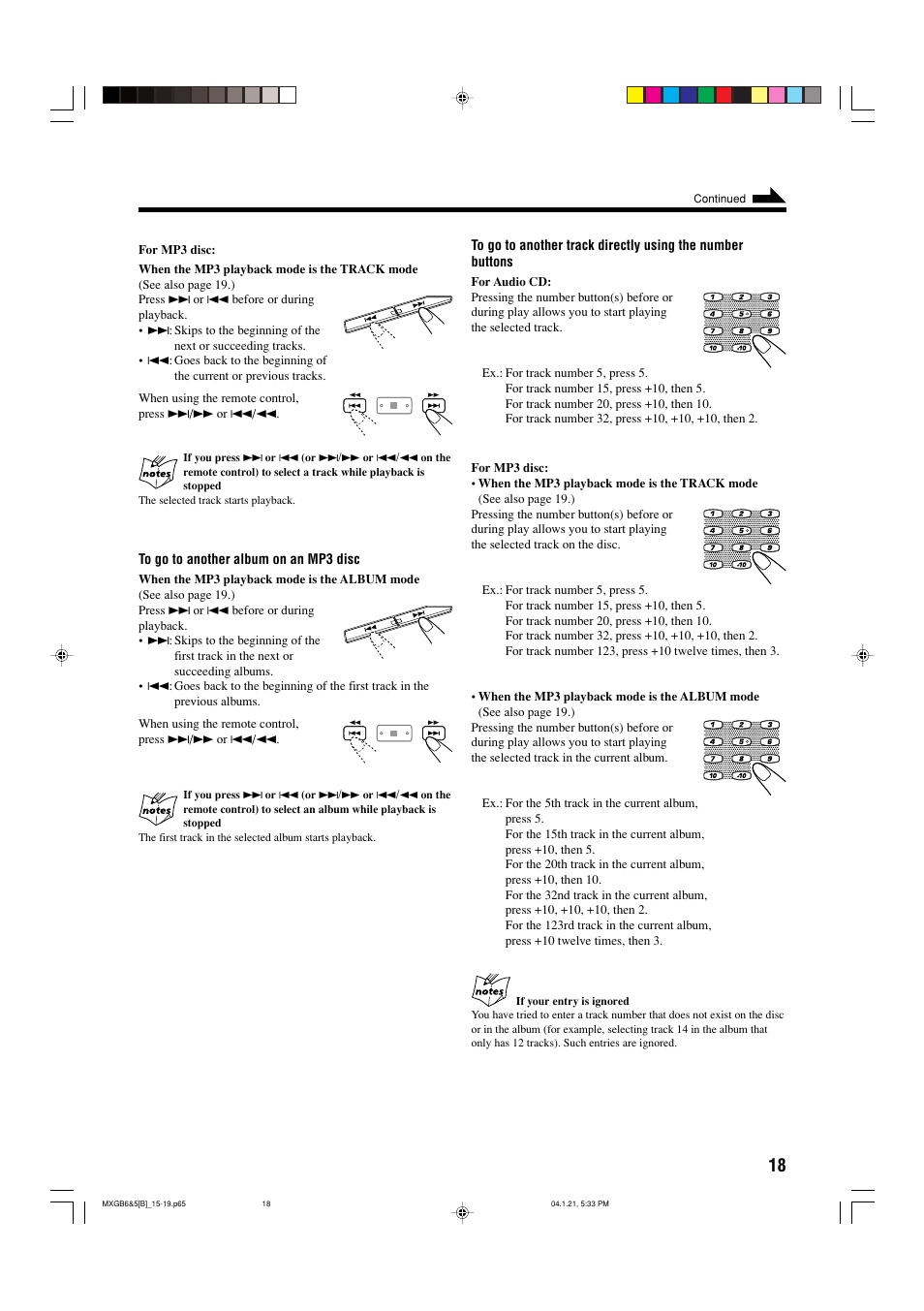 JVC CA-MXGB6 User Manual | Page 21 / 36