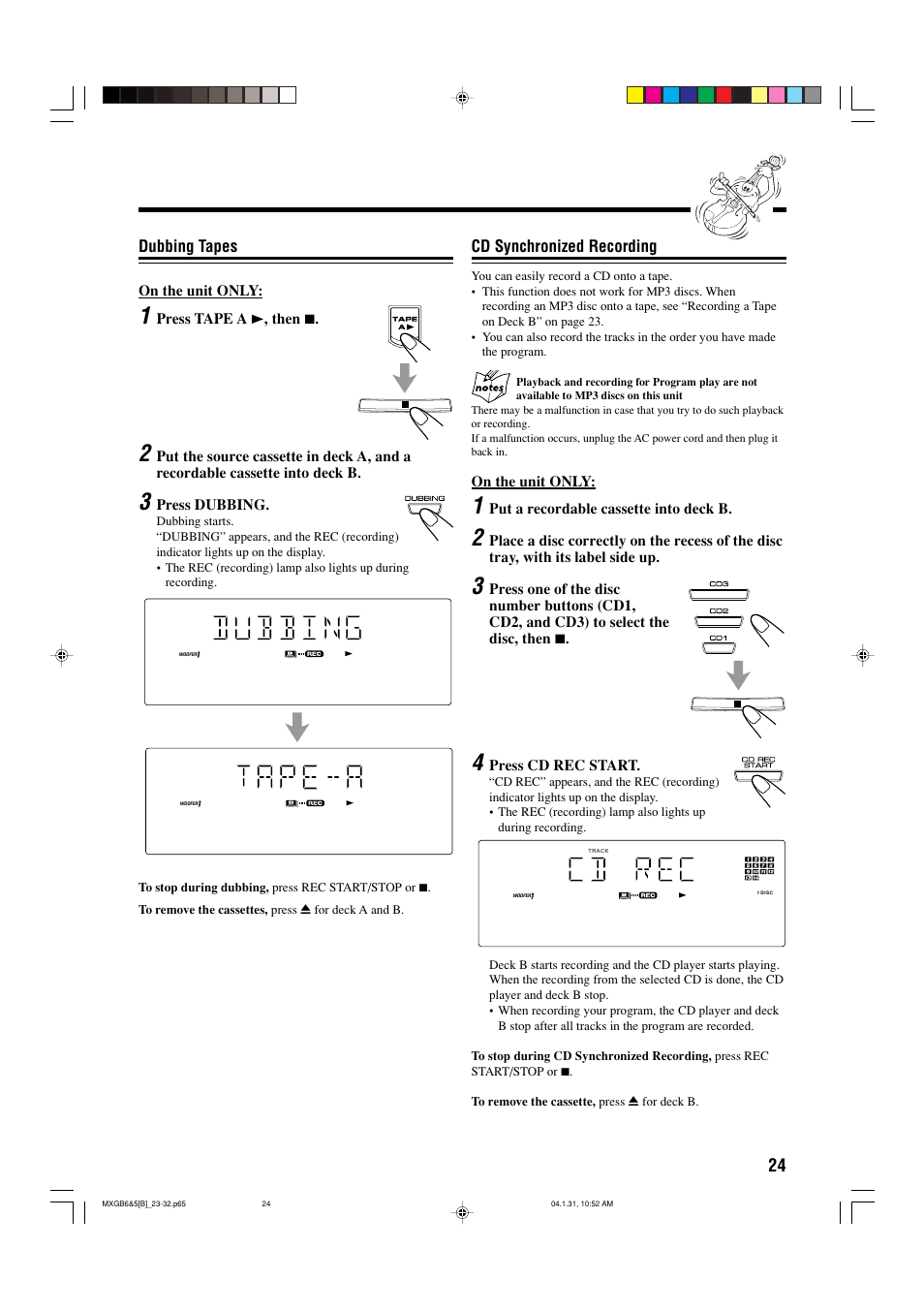 JVC CA-MXGB6 User Manual | Page 27 / 36