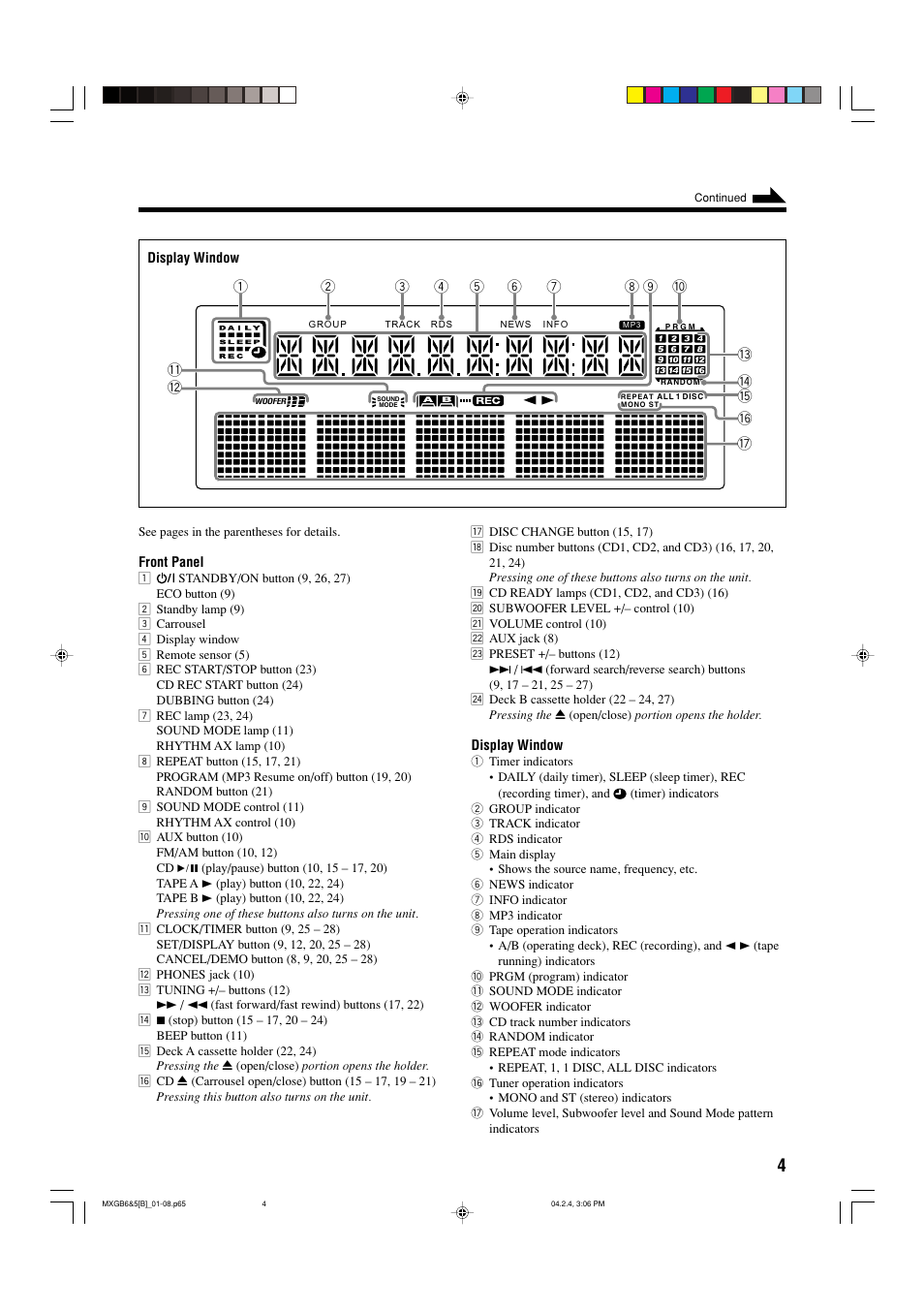 JVC CA-MXGB6 User Manual | Page 7 / 36