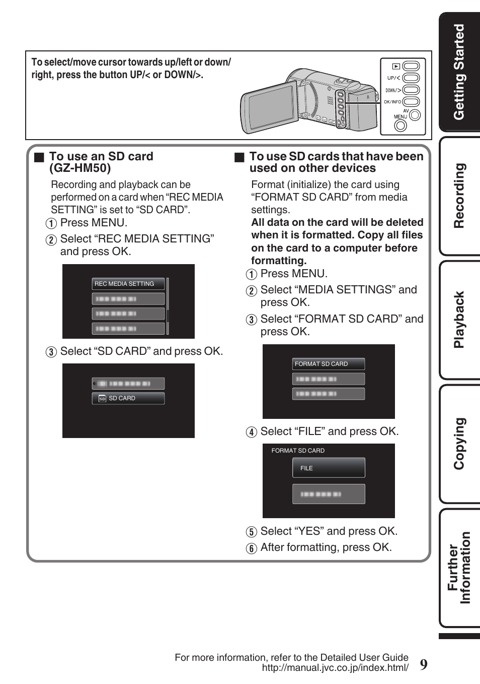 JVC Everio GZ-HM50U User Manual | Page 9 / 56