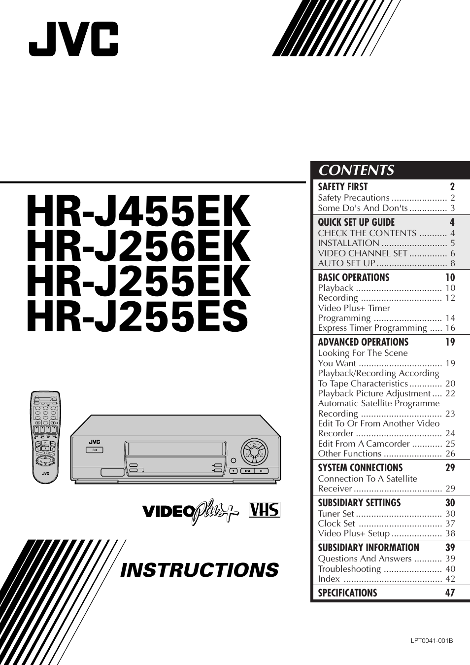 JVC HR-J455EK User Manual | 48 pages