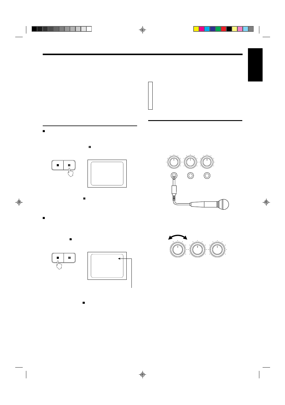 Using a microphone, English, Using a wired microphone | Various unique functions, Canceling all bookmarks on individual discs, Page 15 | JVC XL-MV35TN User Manual | Page 19 / 28