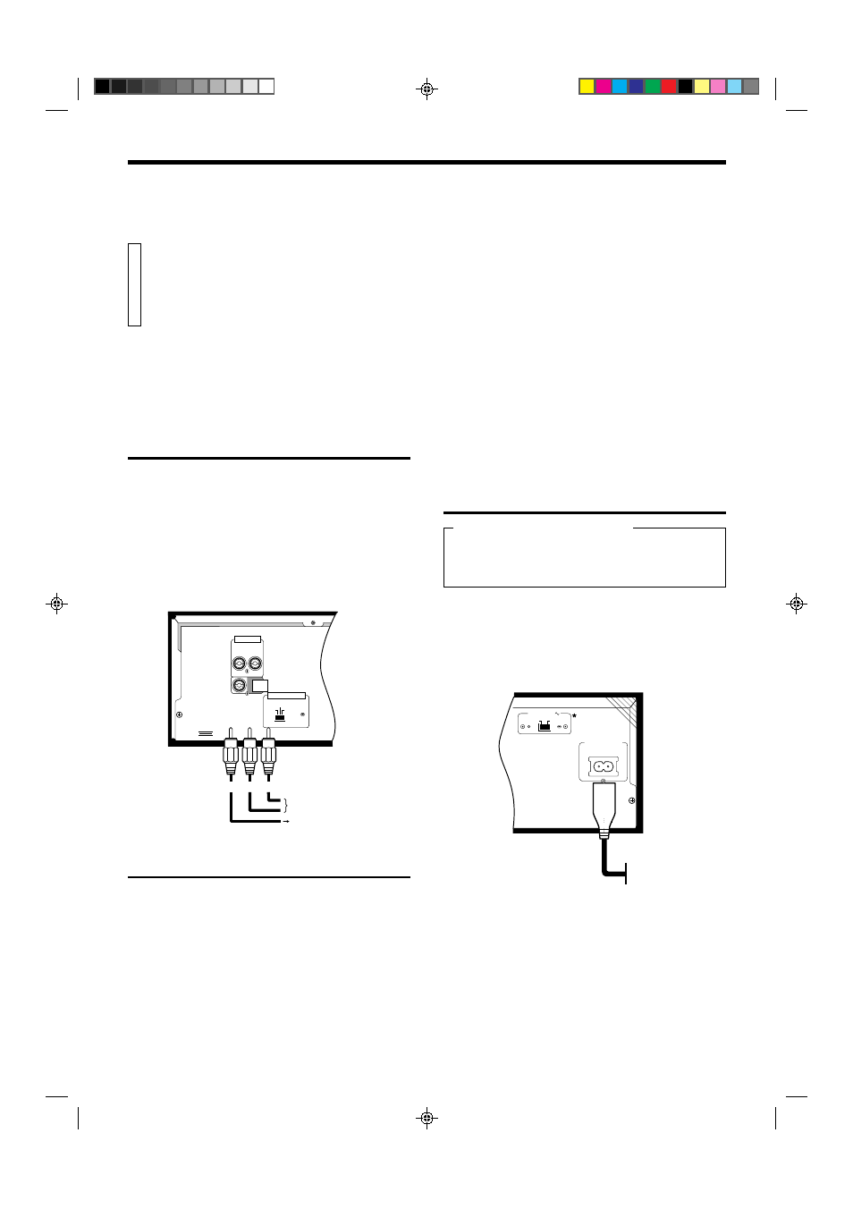 Before using for the first time, Basic connections, Connecting the power cord | Video out select | JVC XL-MV35TN User Manual | Page 6 / 28